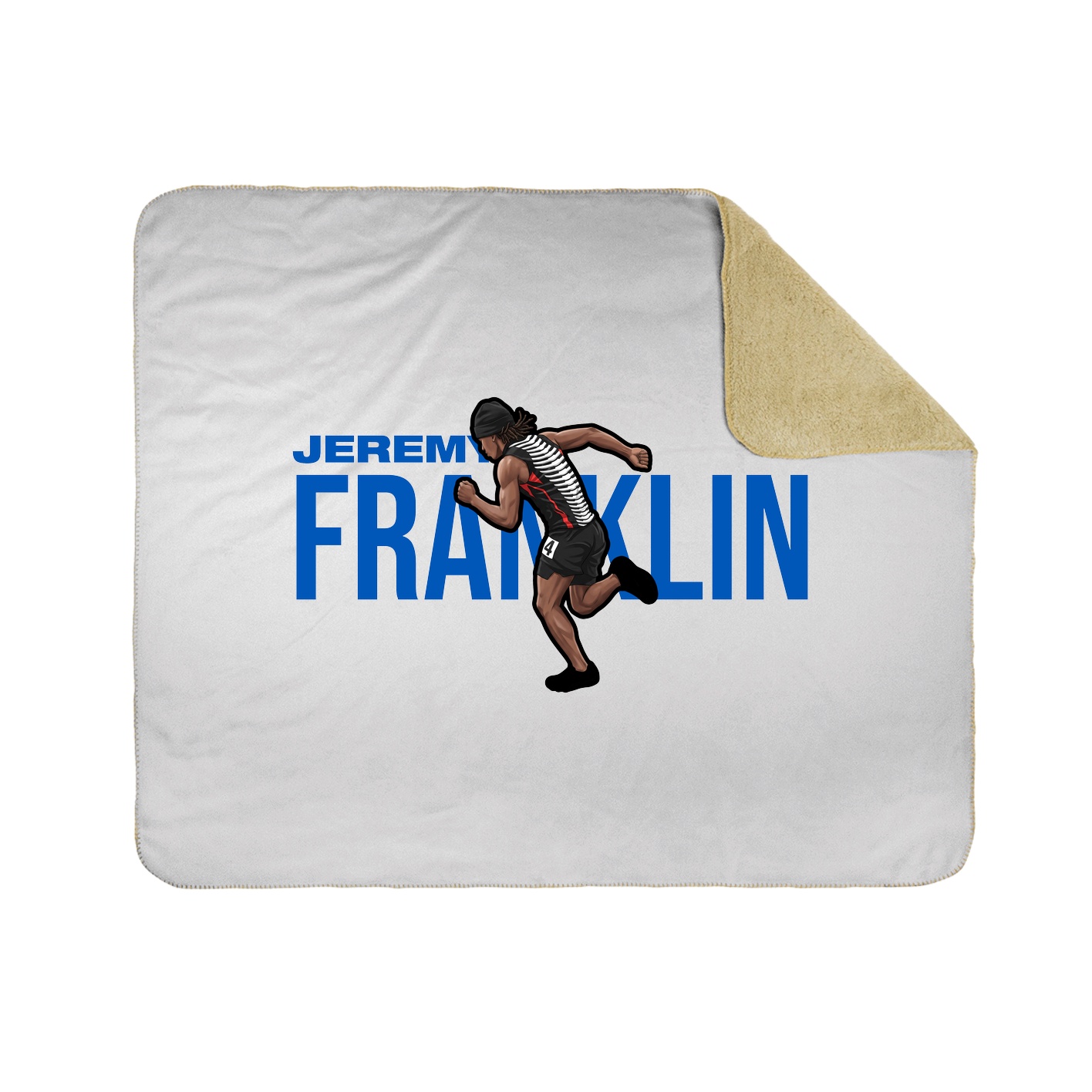 Throw Blanket — Player Name in White