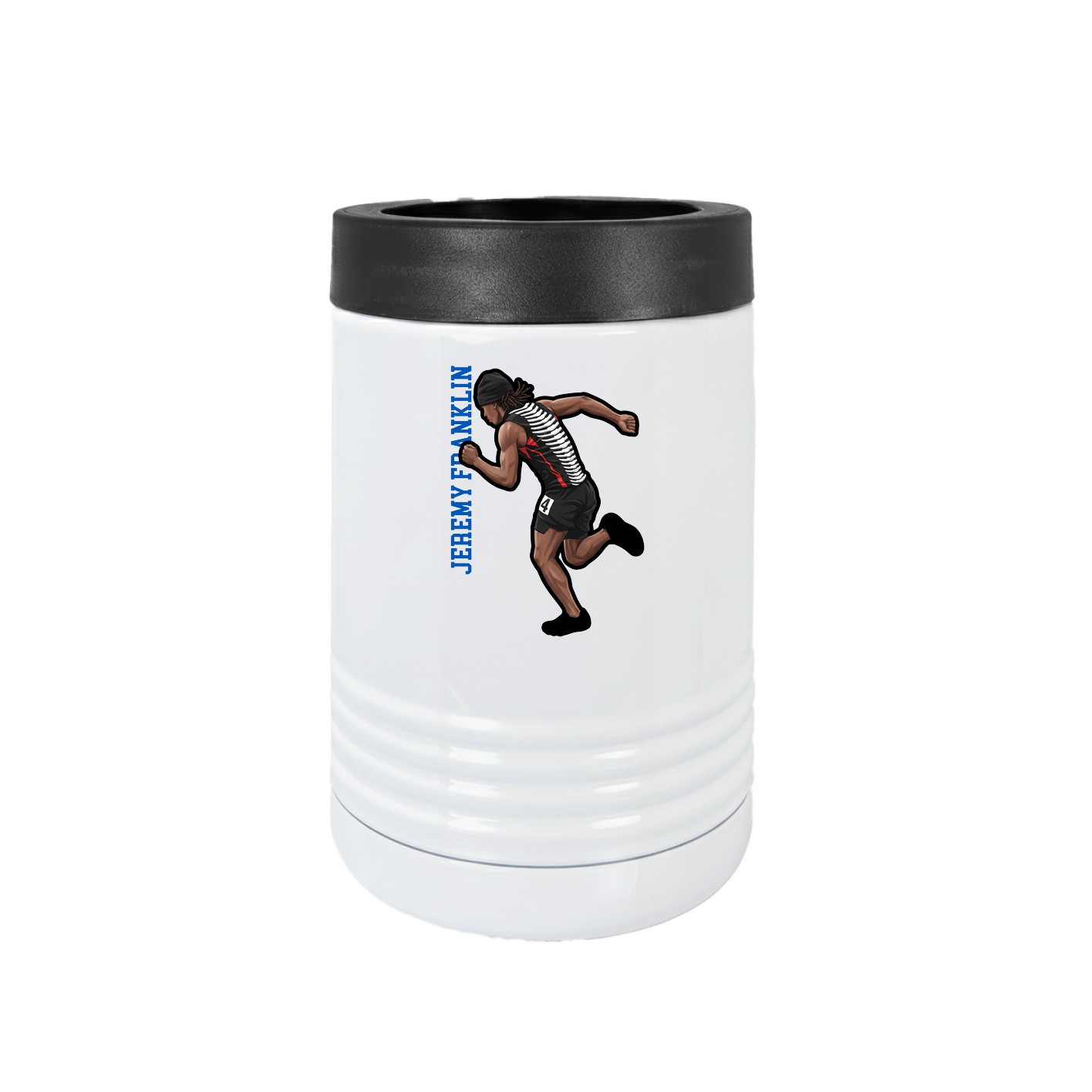 Beverage Holder — Name Vertical in White