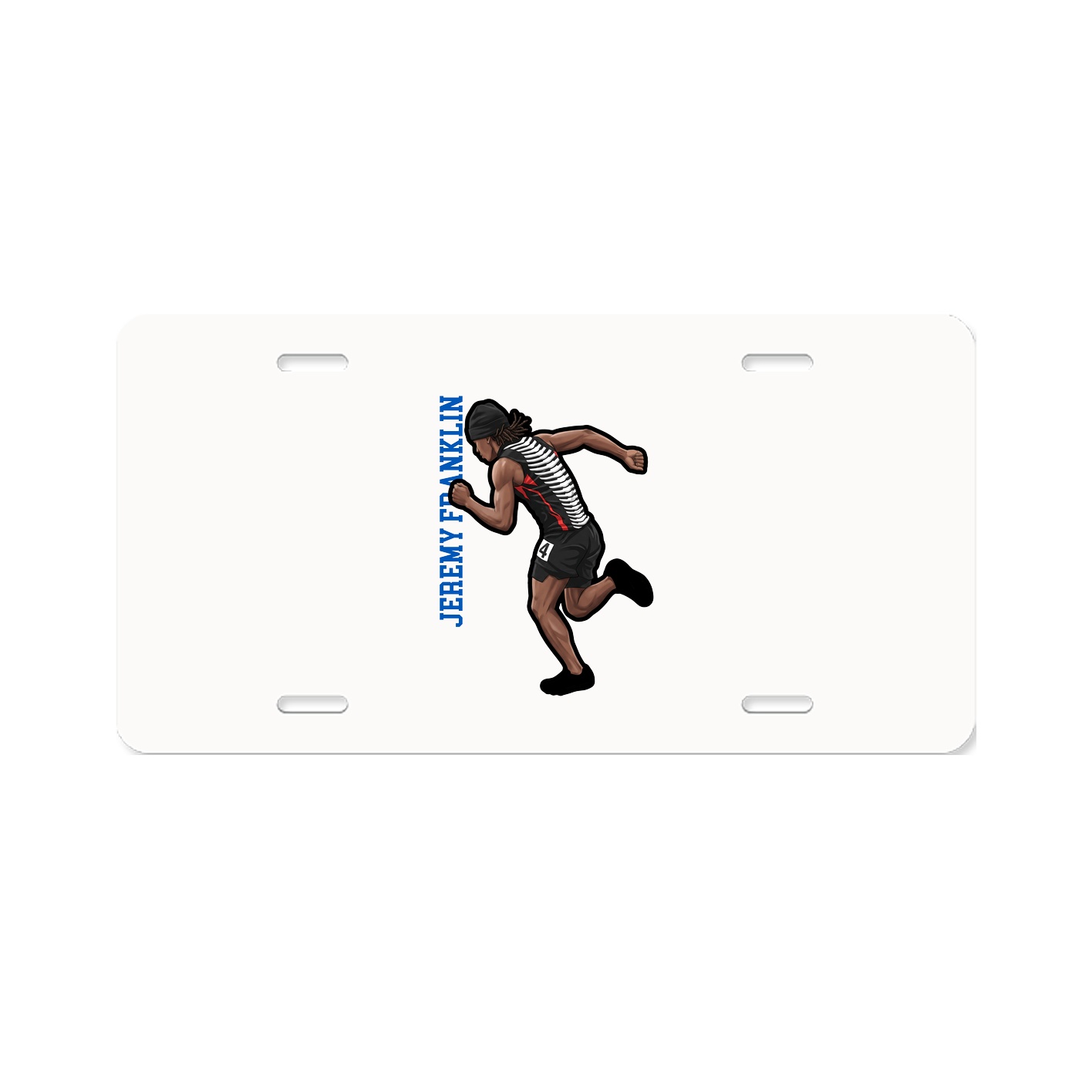License Plate — Name Vertical in Classic