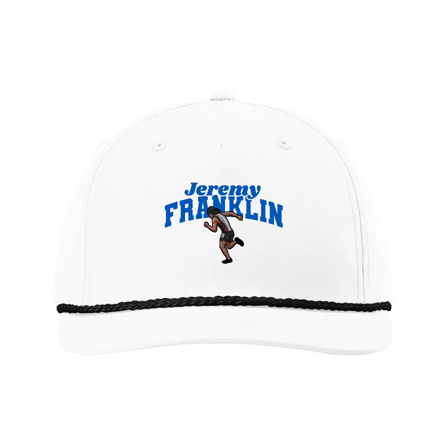 Five-Panel Classic Rope Cap — Signature Arch in White