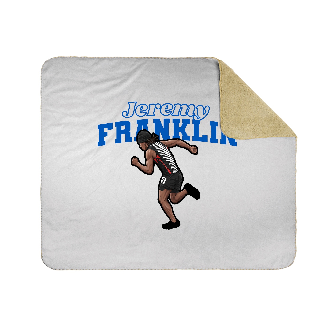 Throw Blanket — Name Arch in White
