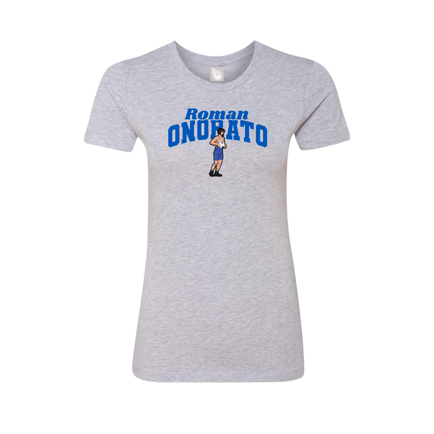 Fitted Women's Tee — Signature Arch in Grey