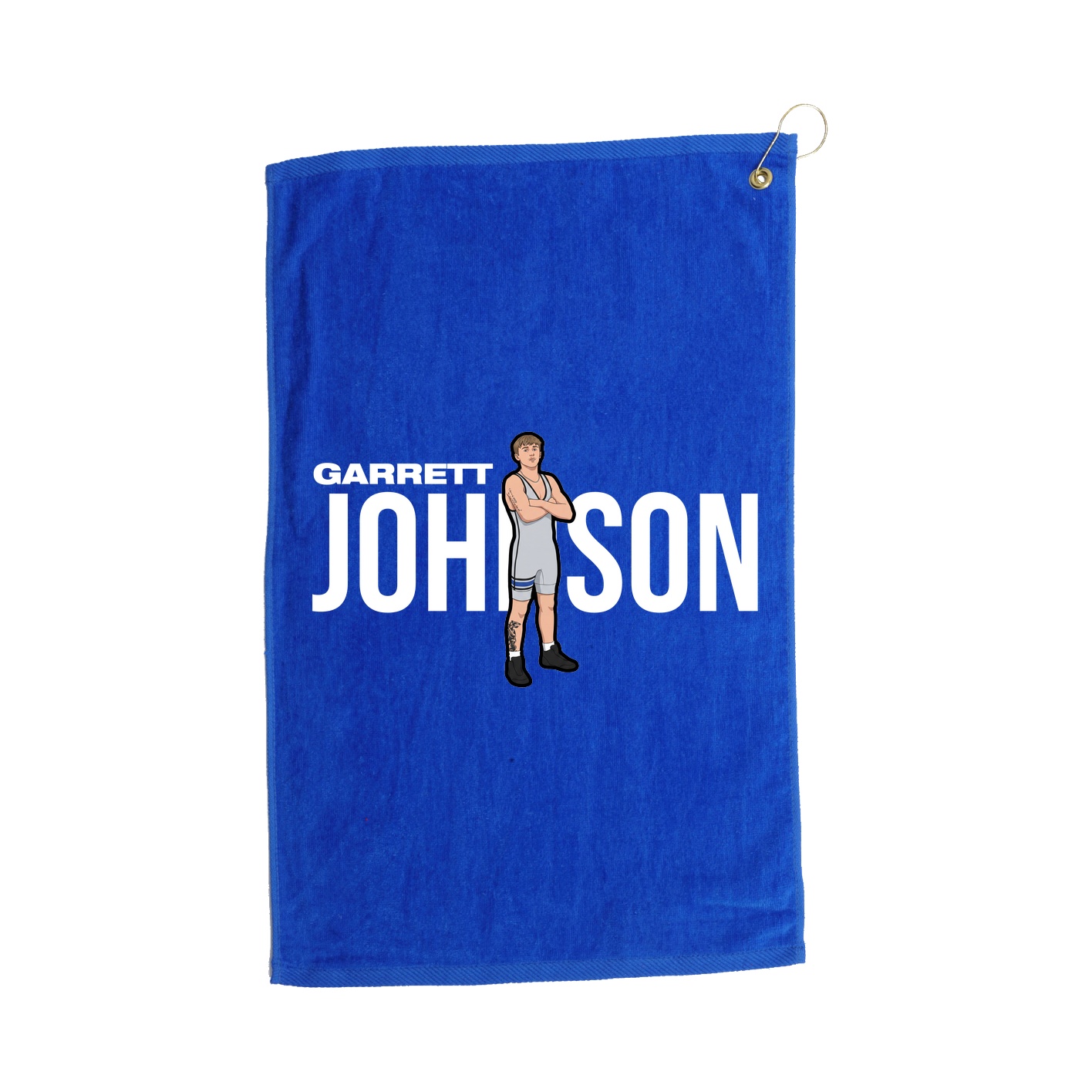Golf Towel — Player Name in Royal