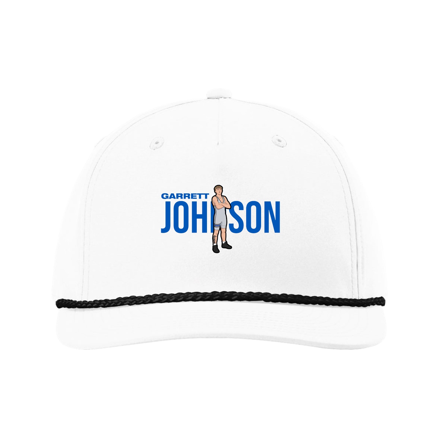 Five-Panel Classic Rope Cap — Player Name in White