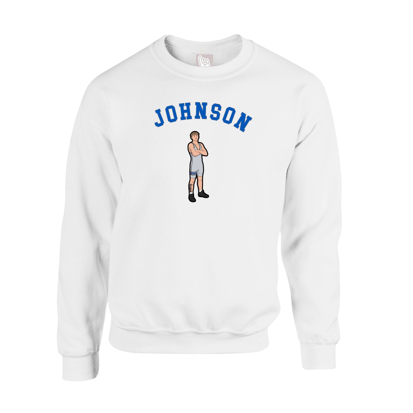 Fleece Crew — Shirsey Arch in White