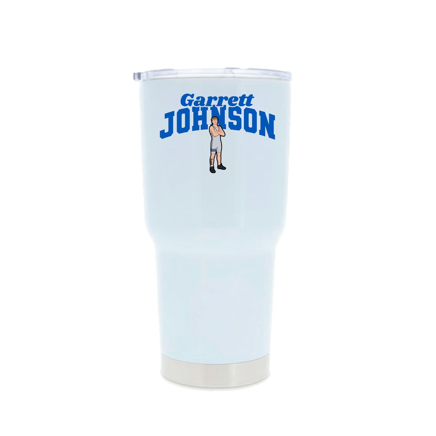 30oz Stainless Steel Tumbler — Signature Arch in White
