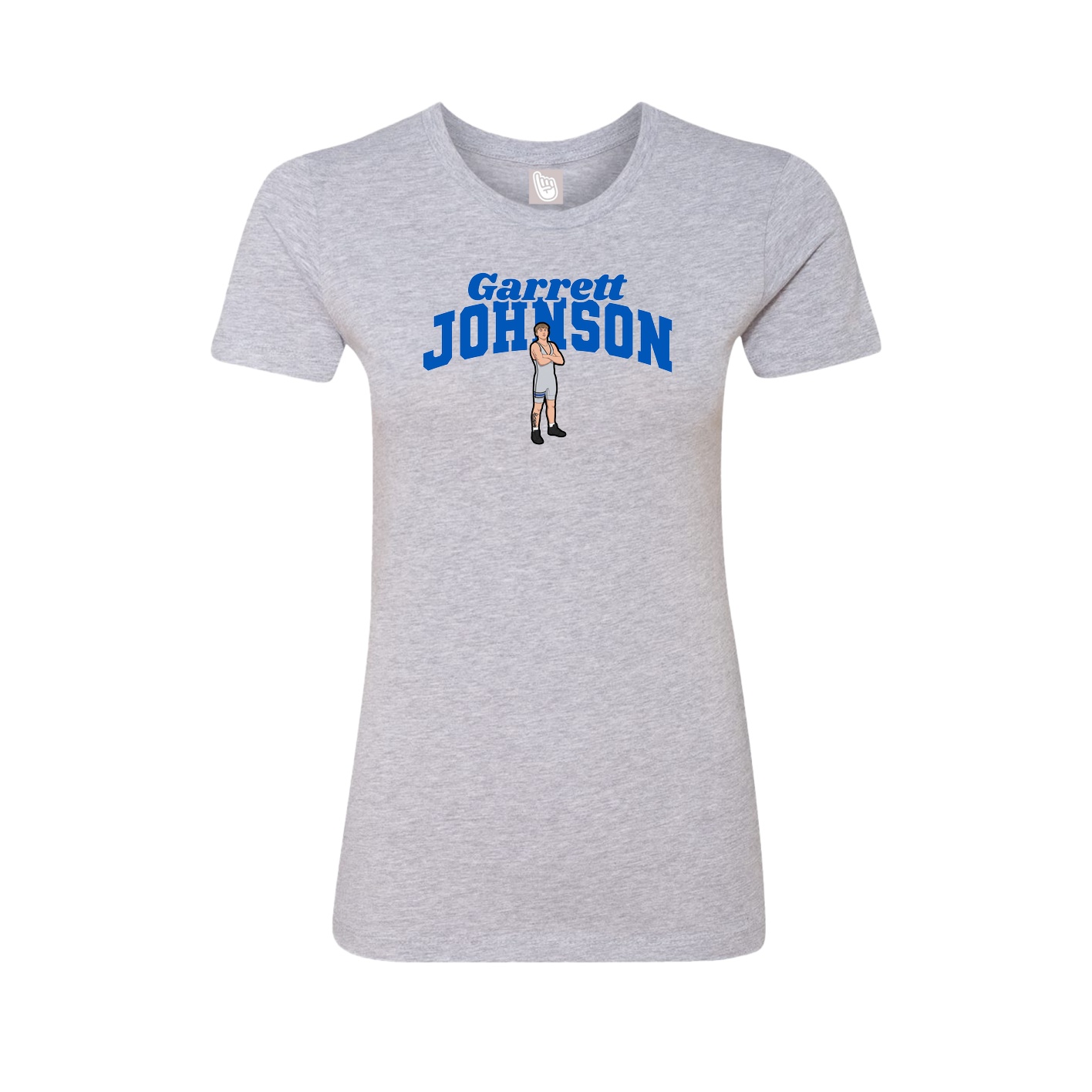 Fitted Women's Tee — Signature Arch in Grey