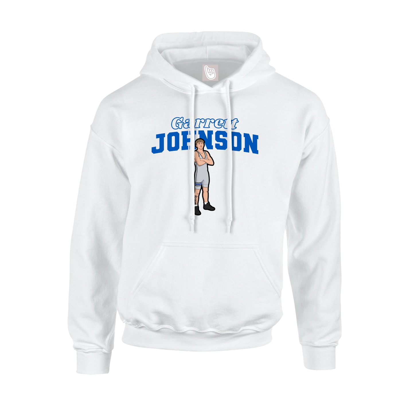 Hoodie — Name Arch in White