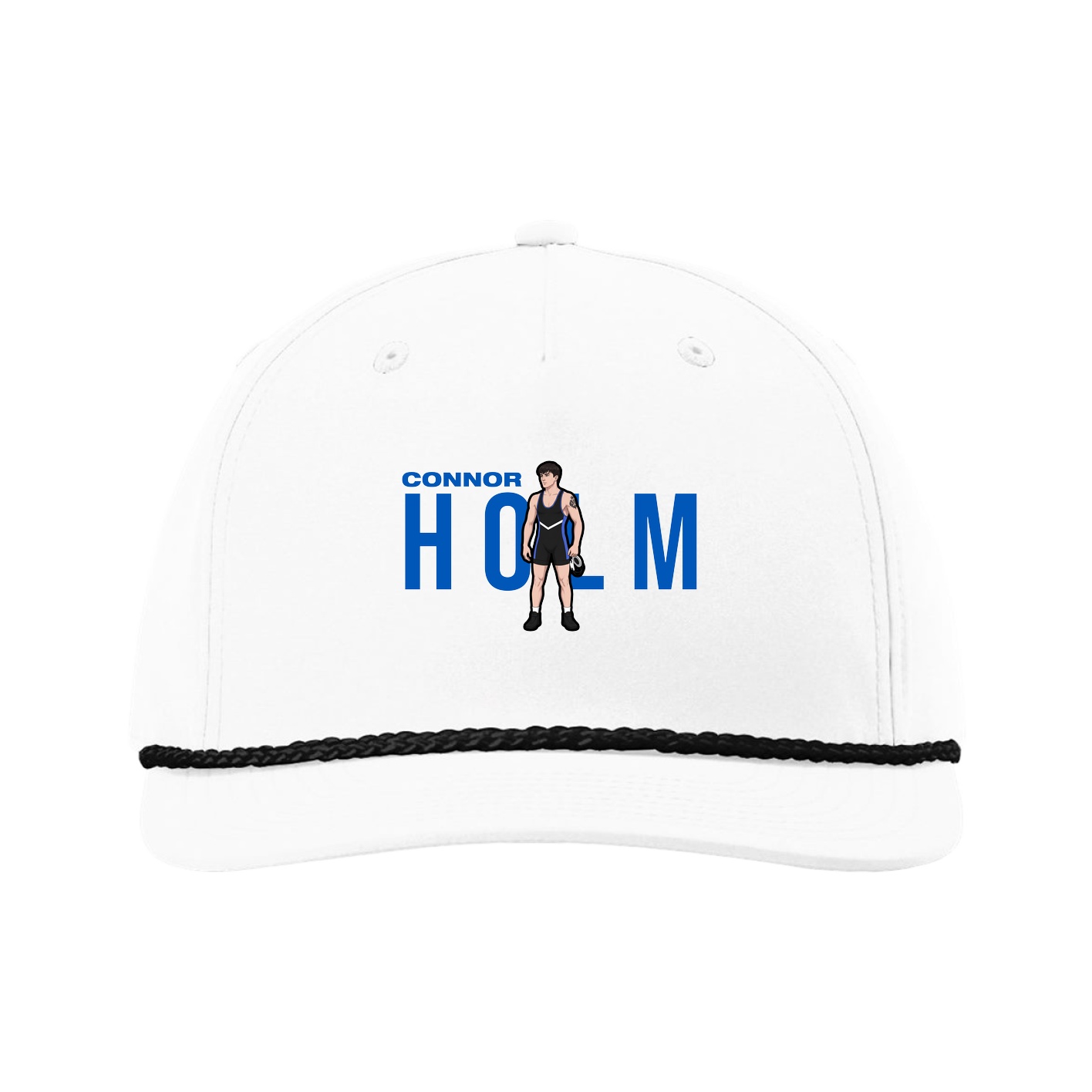 Five-Panel Classic Rope Cap — Player Name in White