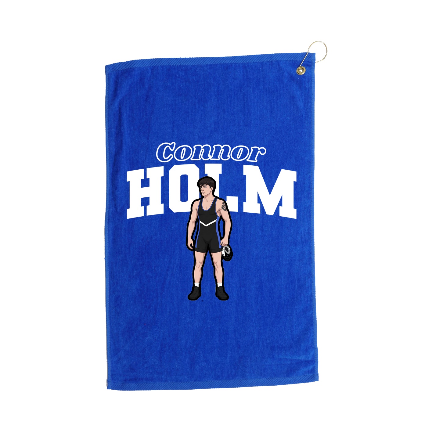 Golf Towel — Name Arch in Royal