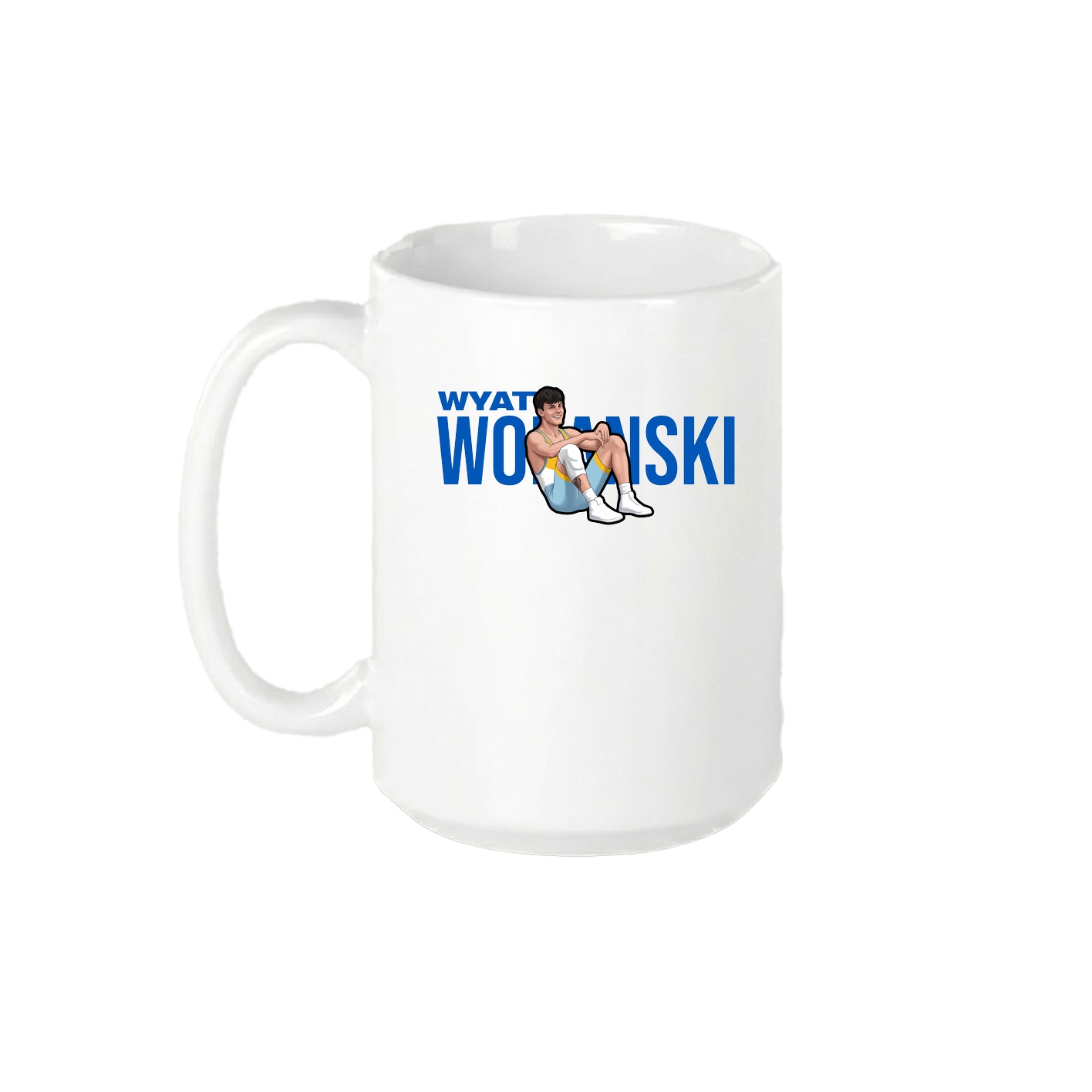 15oz Coffee Mug — Player Name in White
