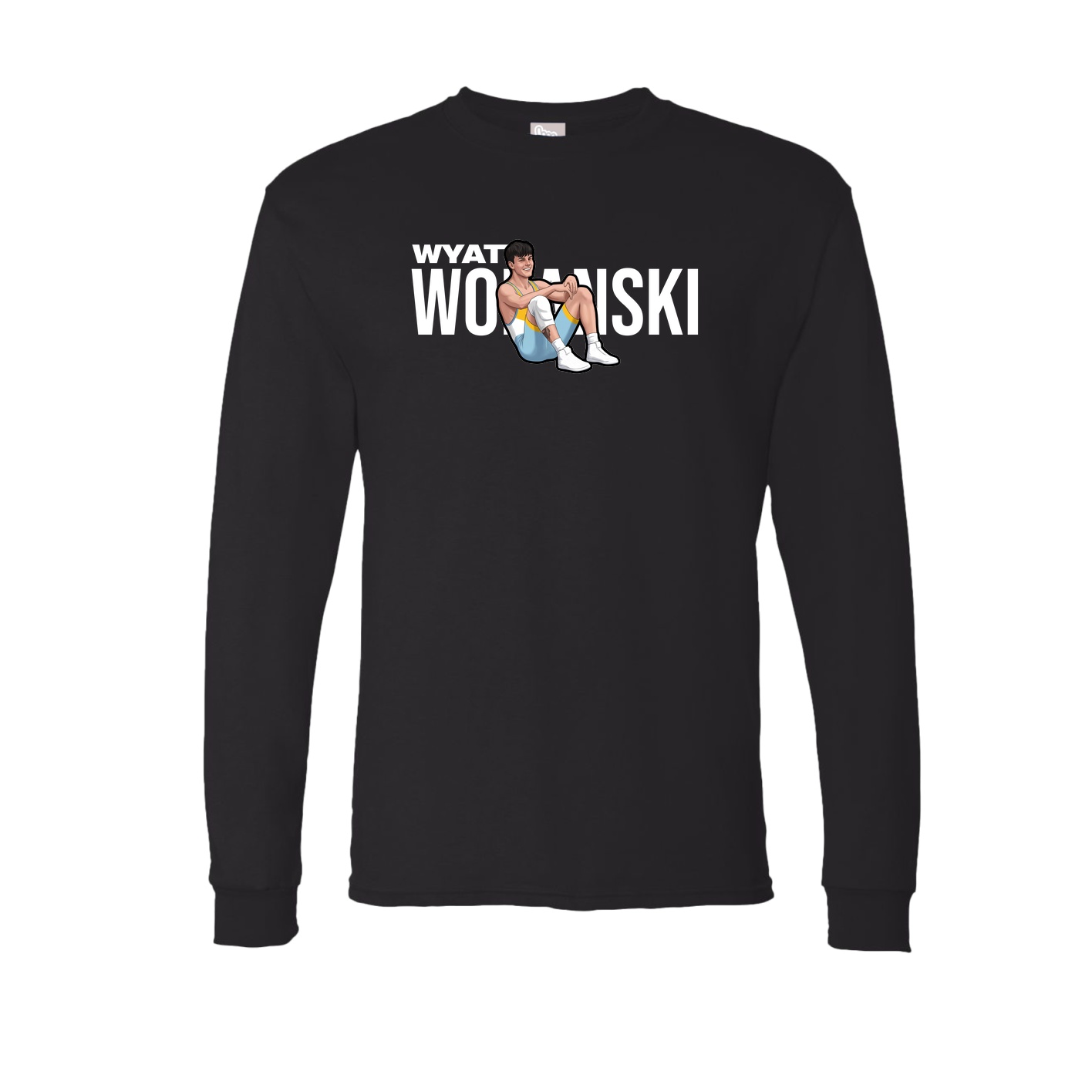 Long Sleeve Tee — Player Name in Black