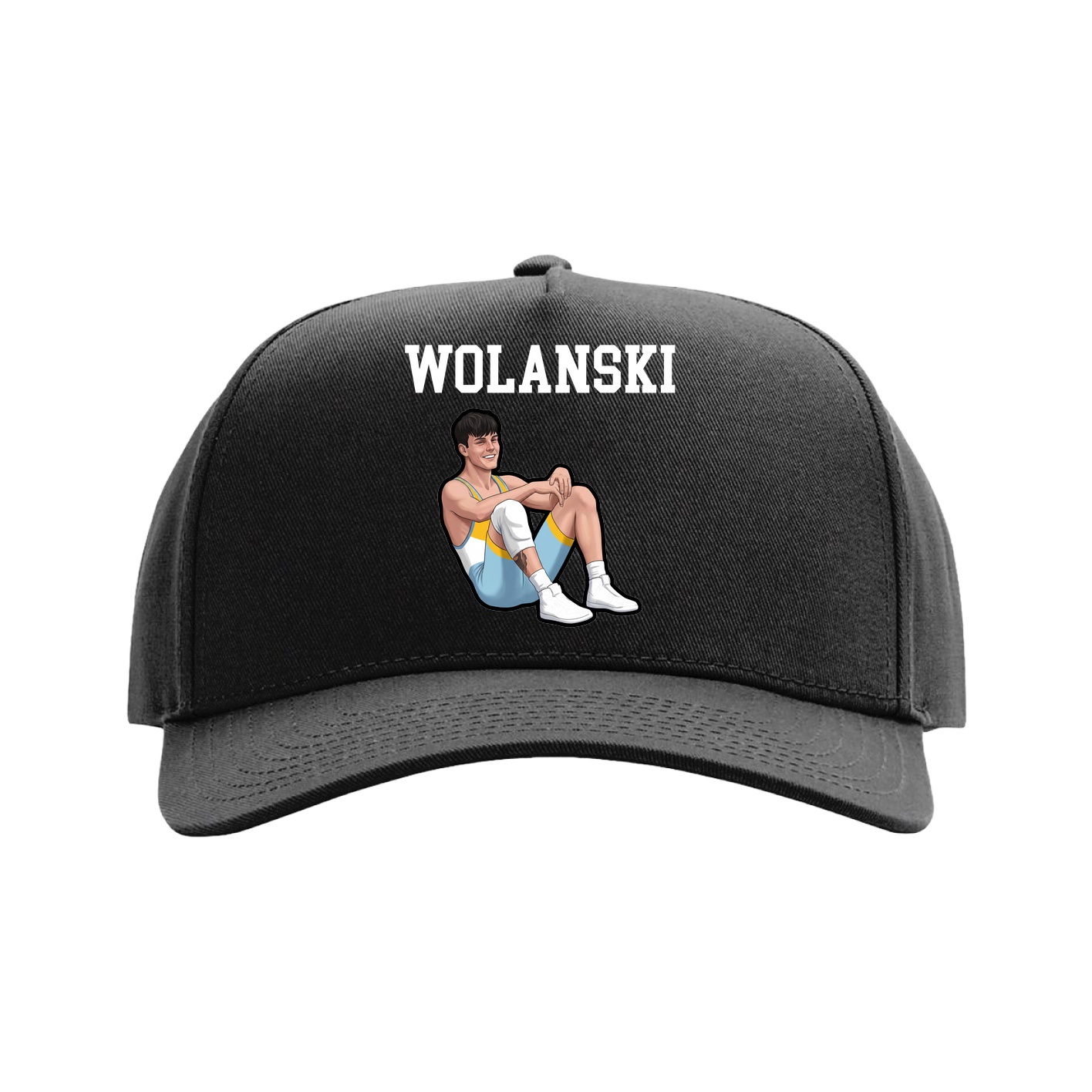 Full Fabric Five-Panel Champ Cap — Shirsey in Black