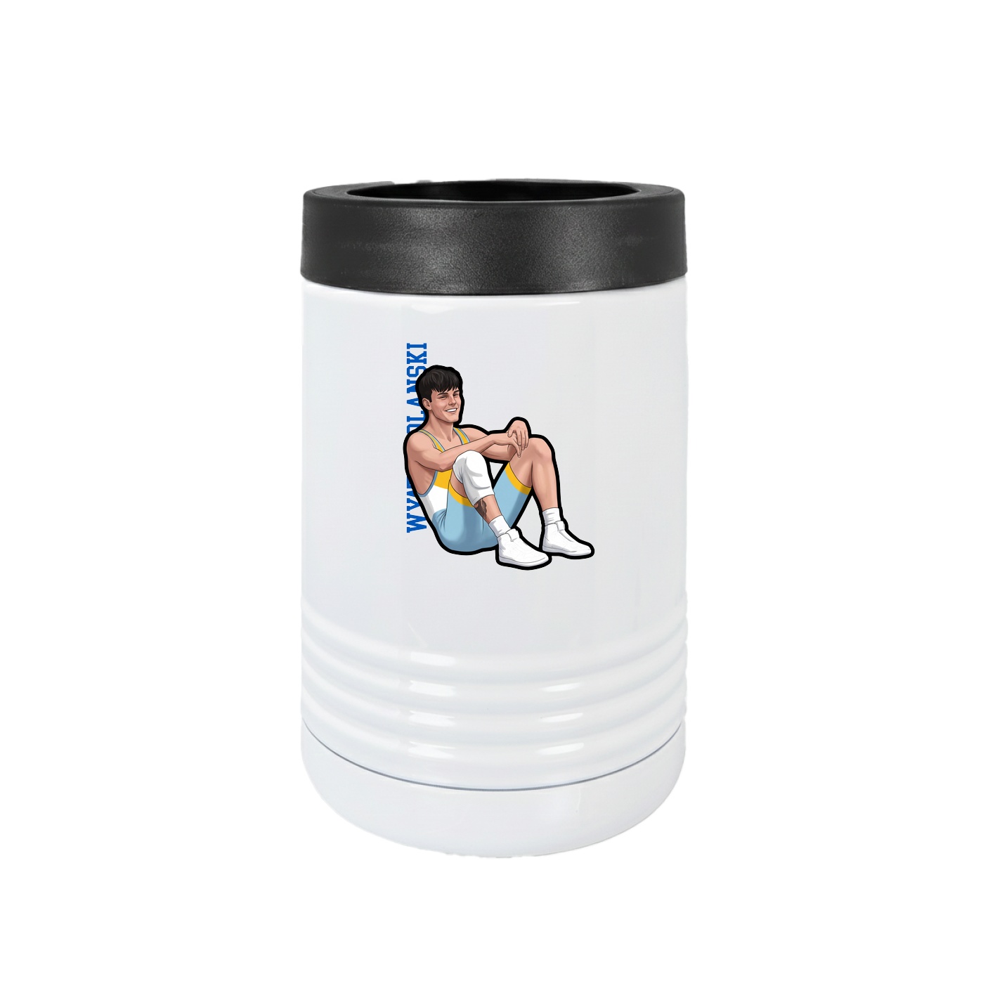Beverage Holder — Name Vertical in White