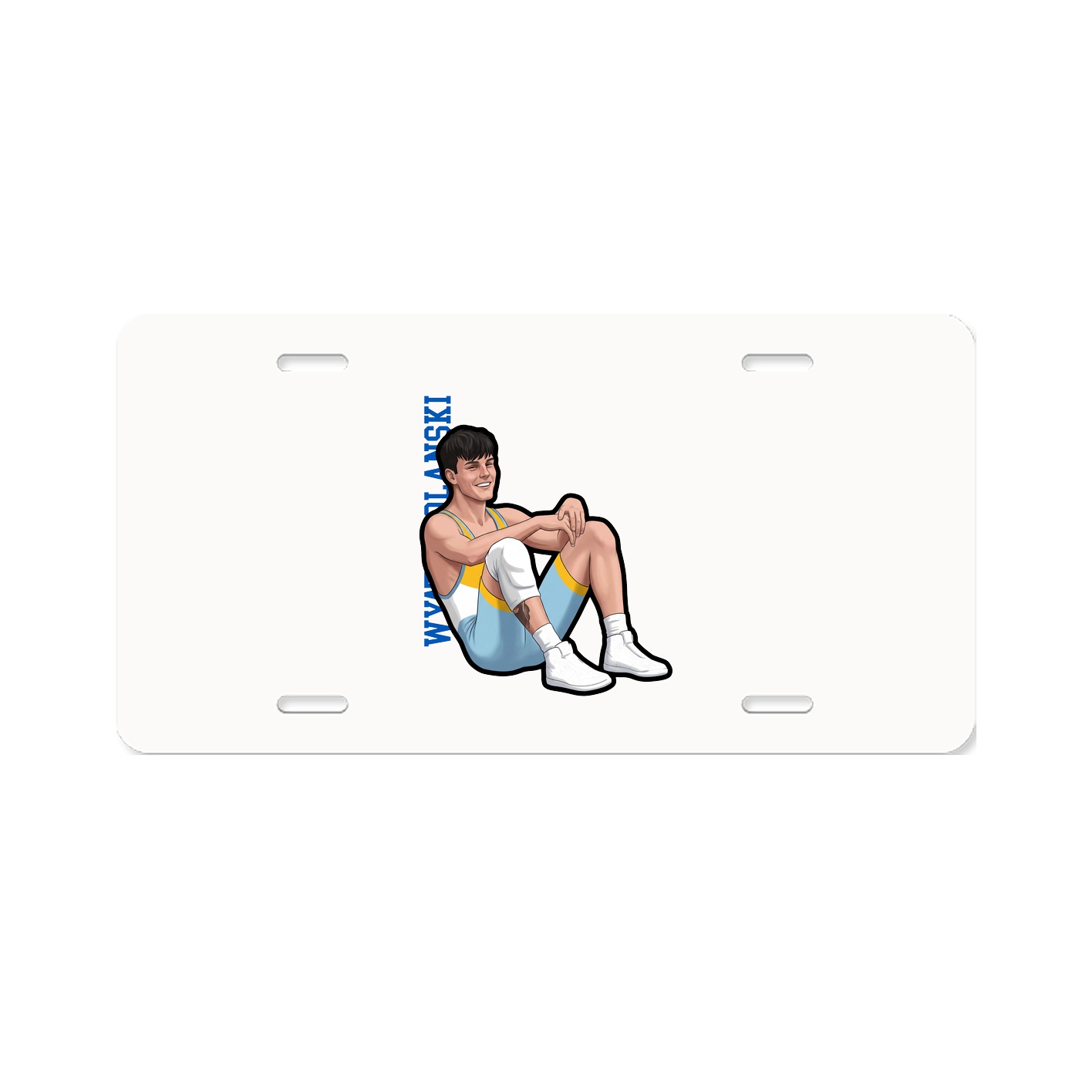 License Plate — Name Vertical in Classic