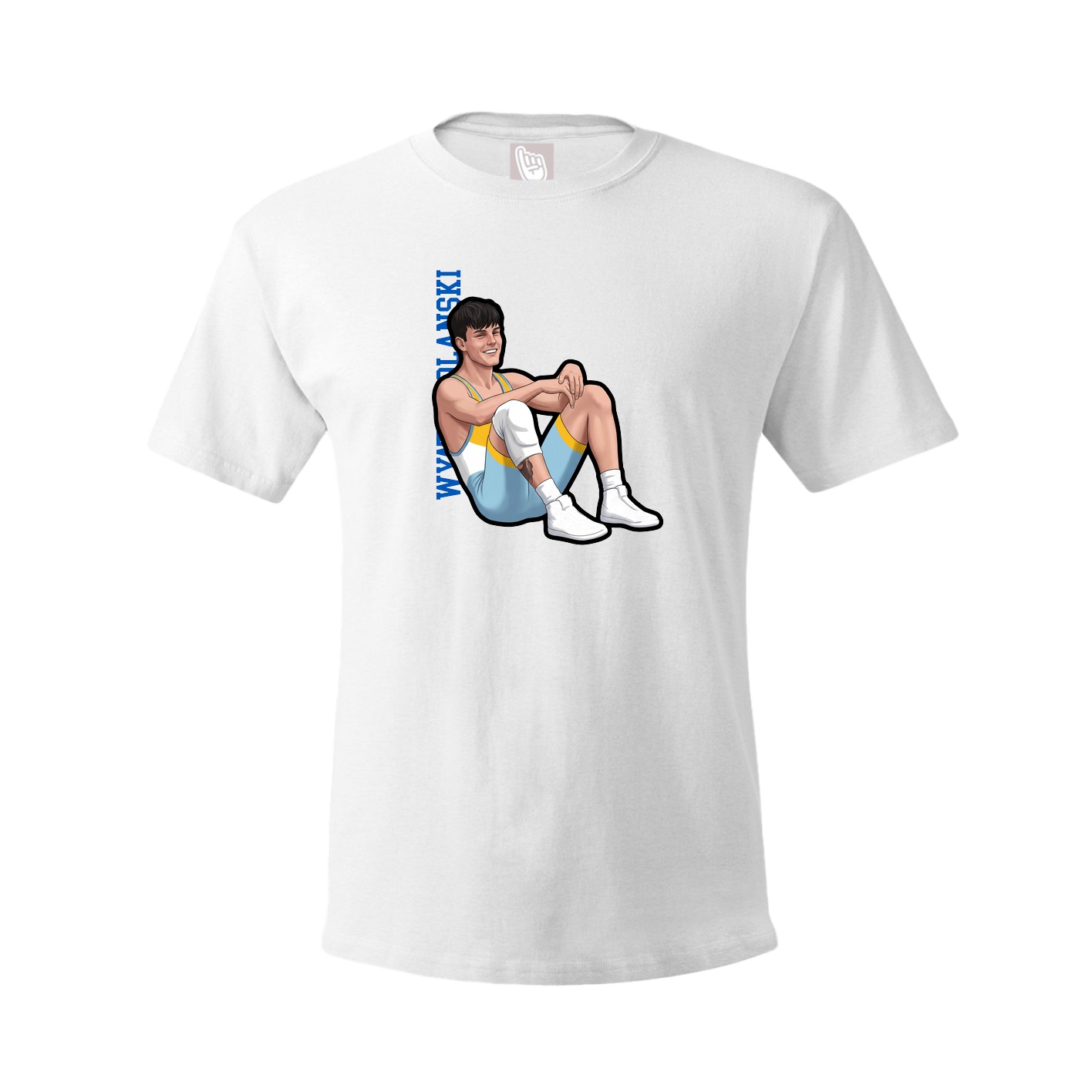 Youth Tee — Name Vertical in White