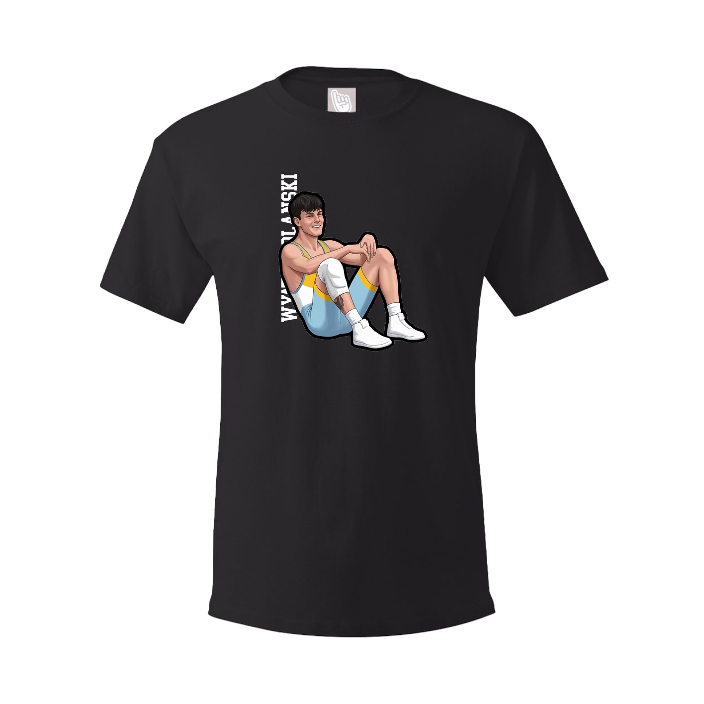 Youth Tee — Name Vertical in Black