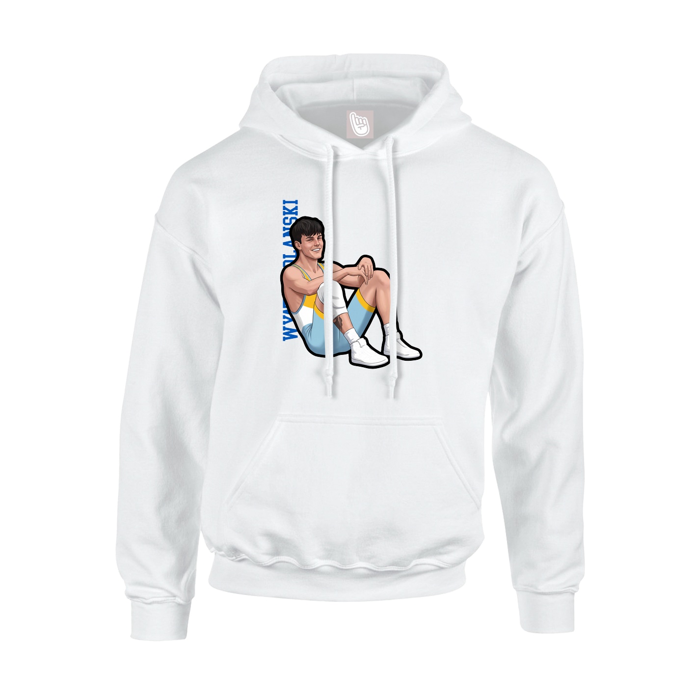 Hoodie — Name Vertical in White