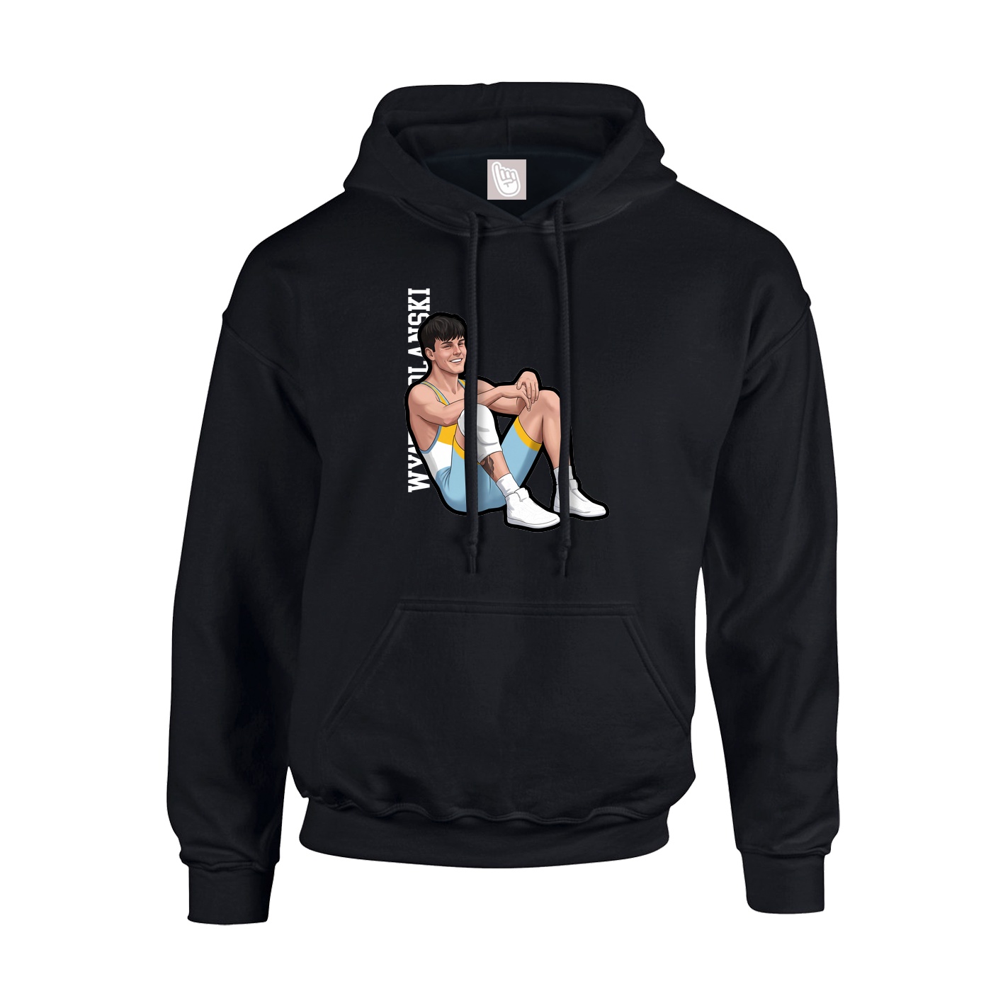 Youth Hoodie — Name Vertical in Black