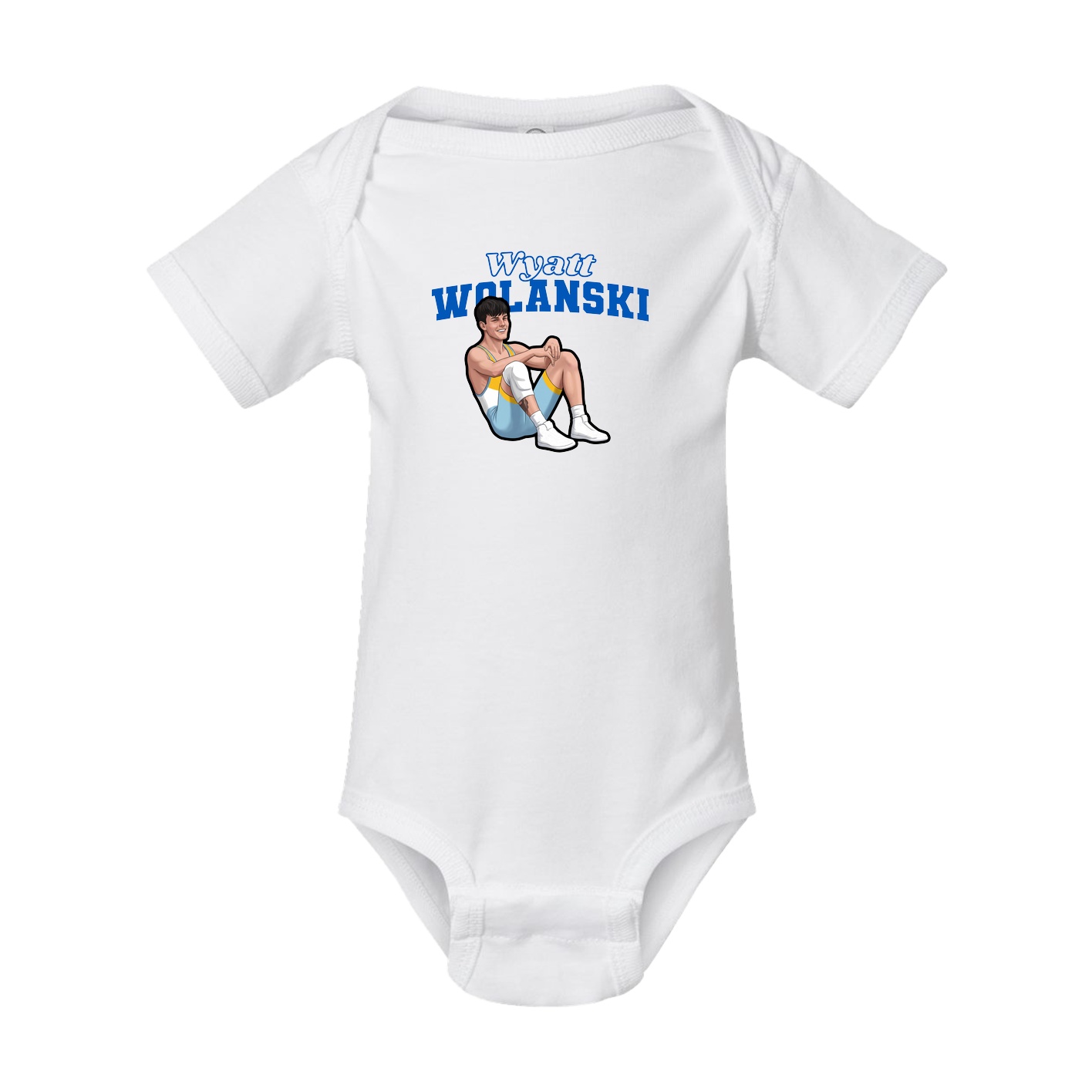 Baby Onesie — Name Arch in White