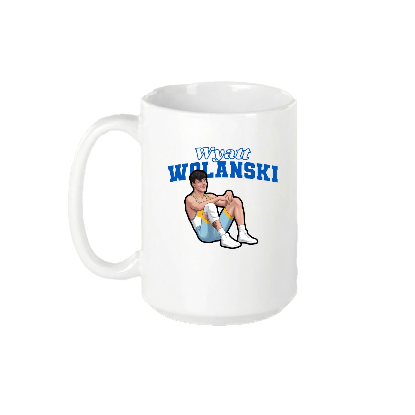 15oz Coffee Mug — Name Arch in White