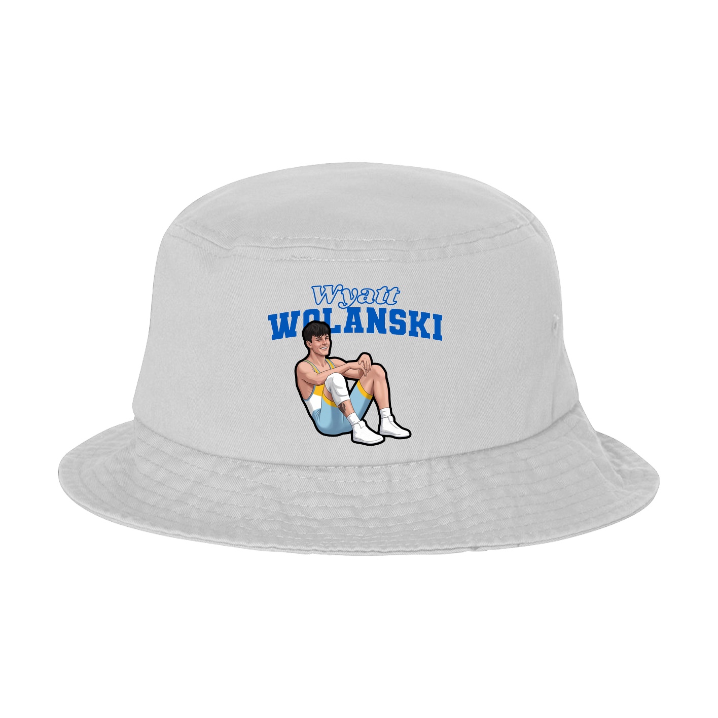Bucket Cap — Name Arch in White