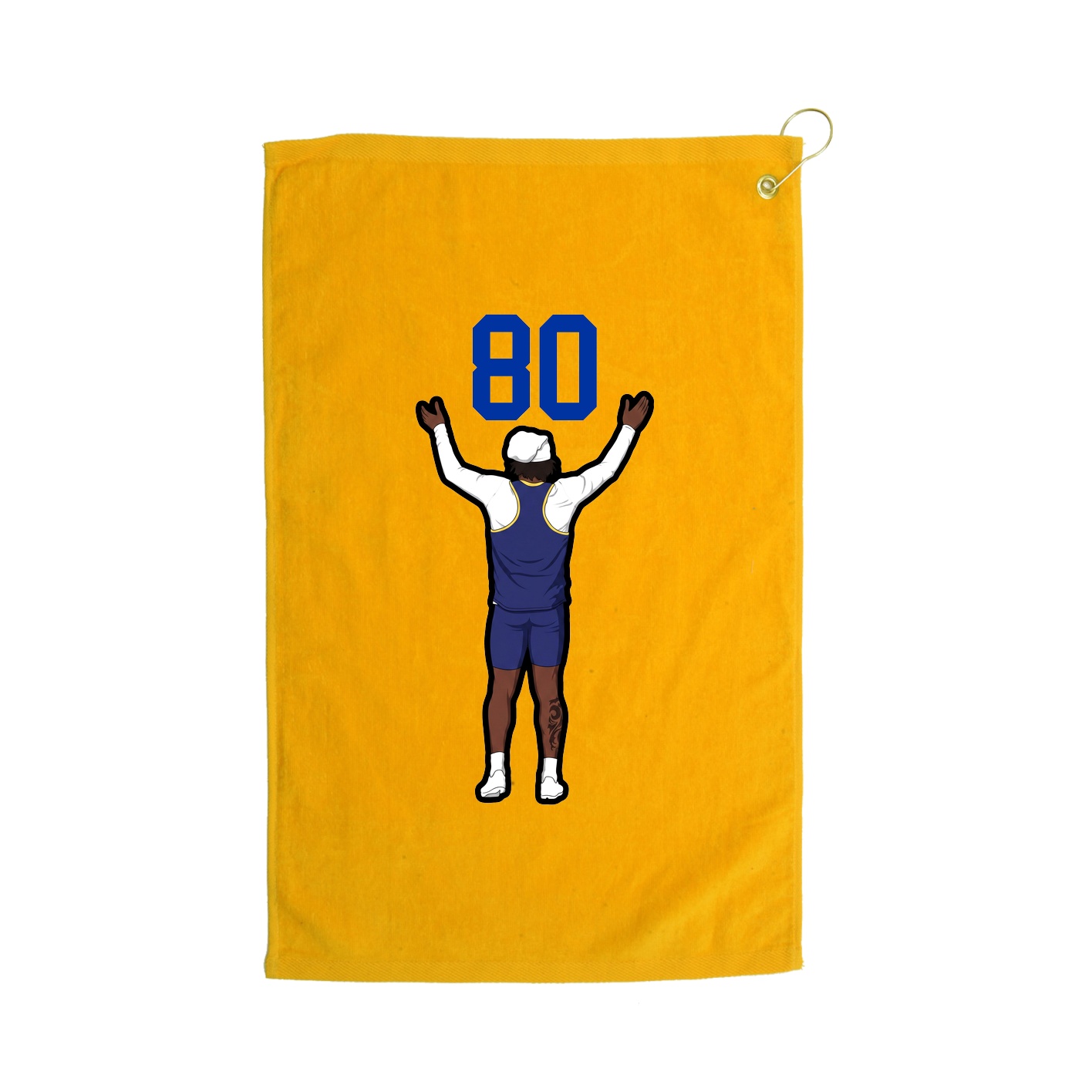 Golf Towel — Number Top in Gold