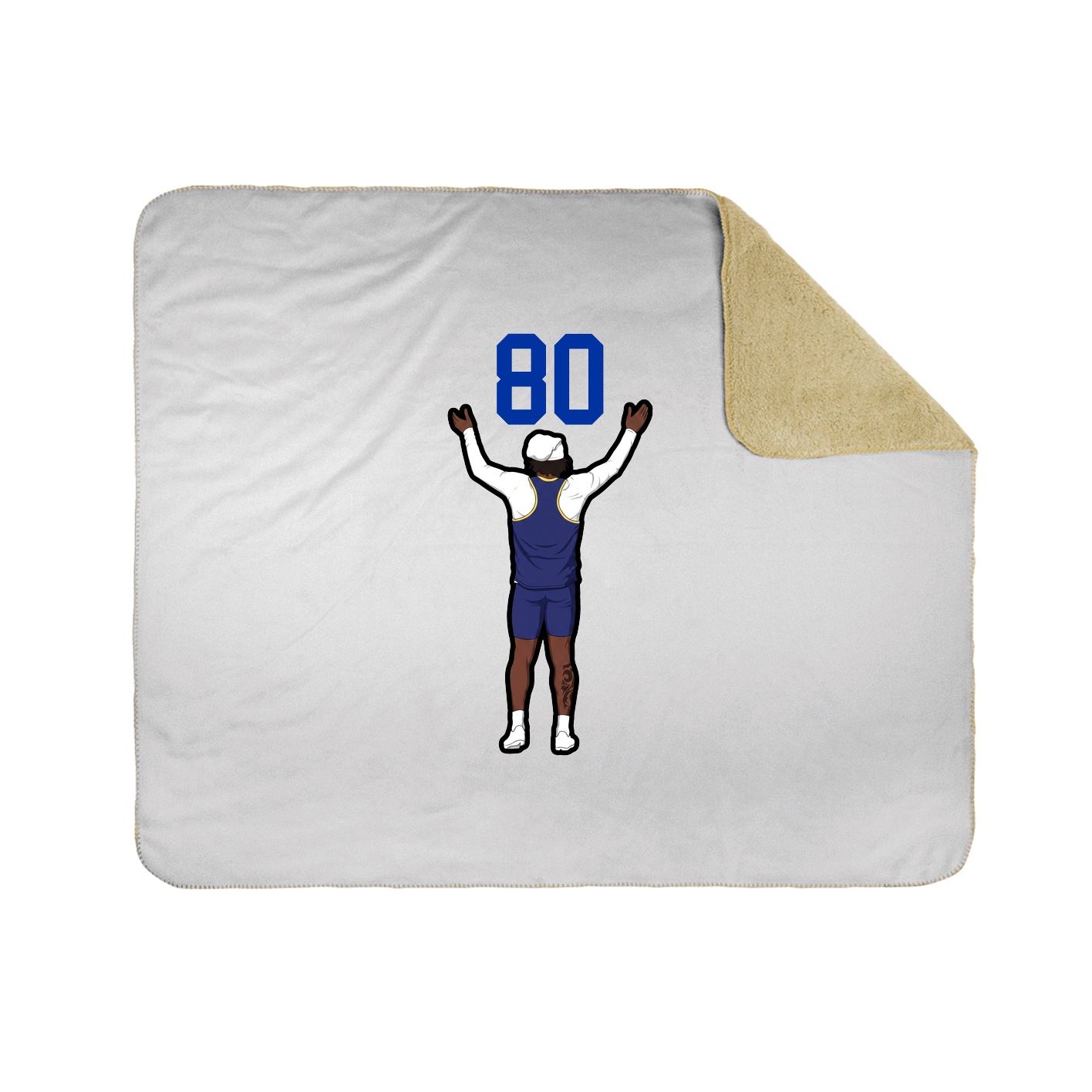 Throw Blanket — Number Top in White