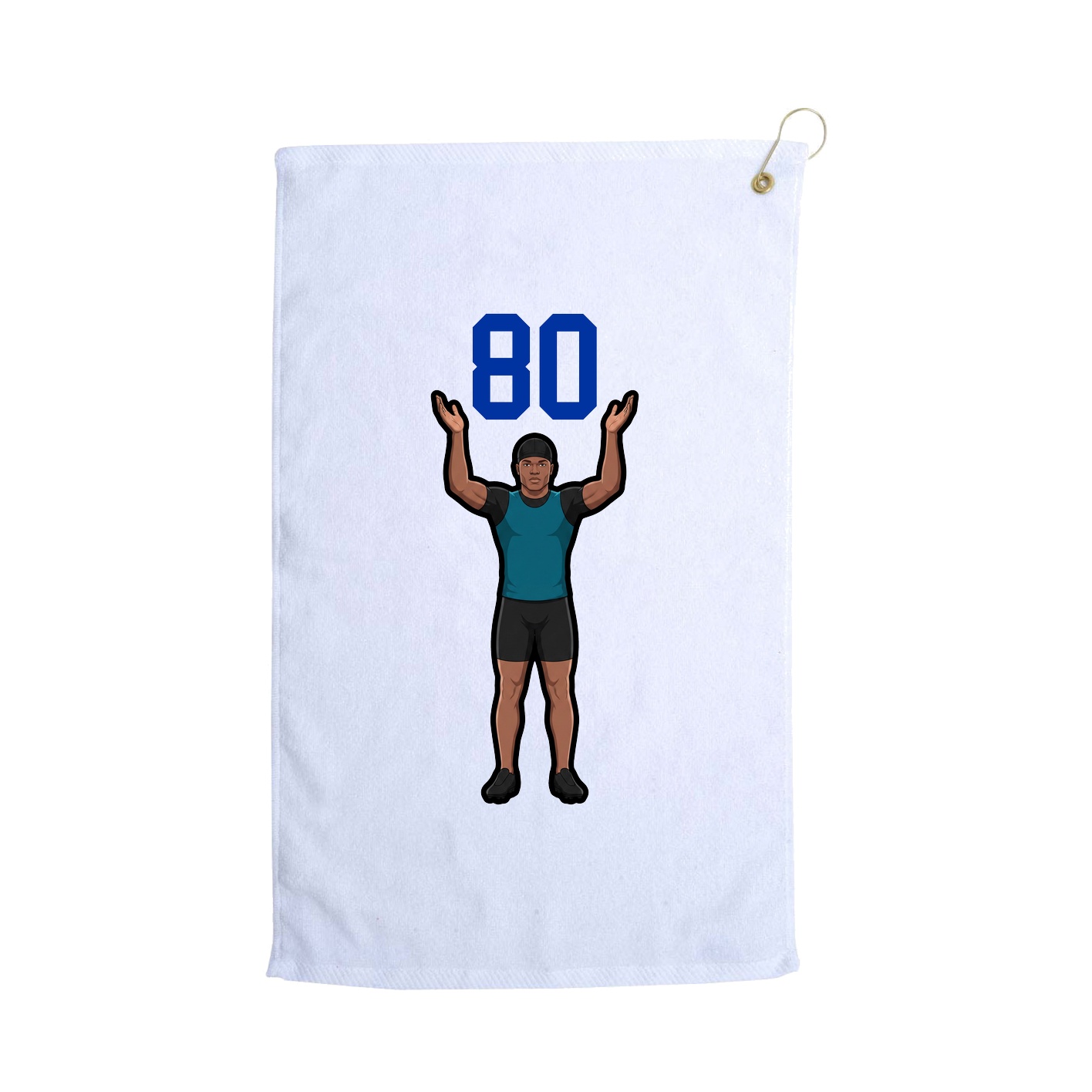 Golf Towel — Number Top in White
