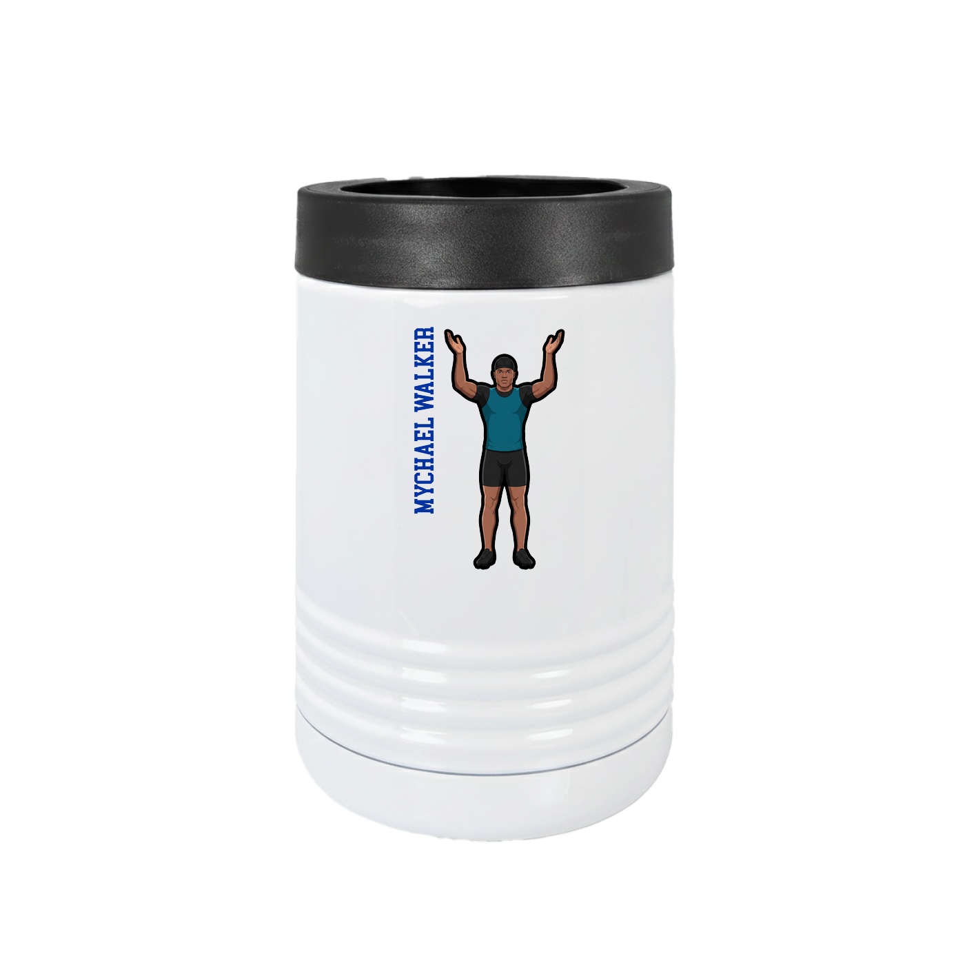 Beverage Holder — Name Vertical in White