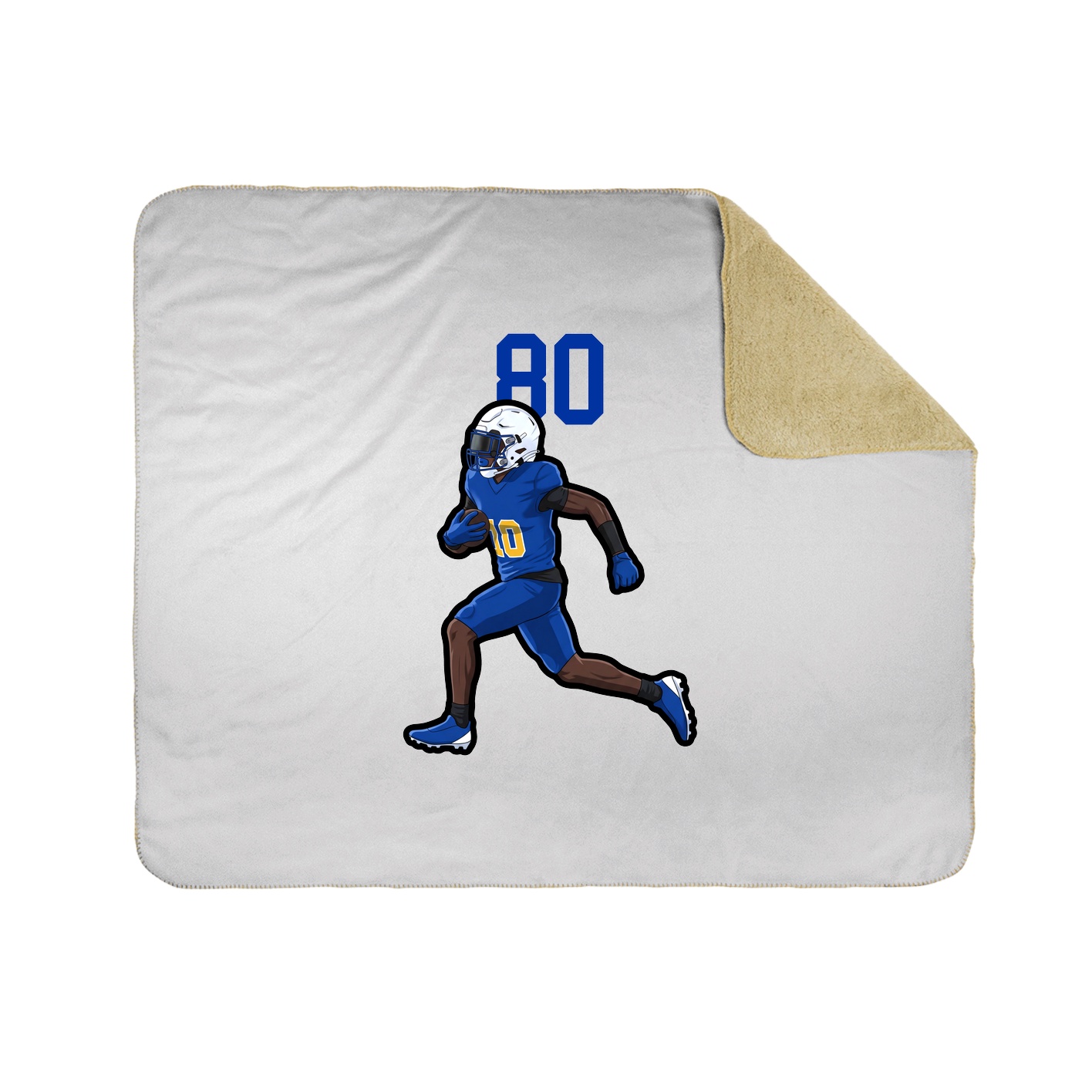 Throw Blanket — Number Top in White
