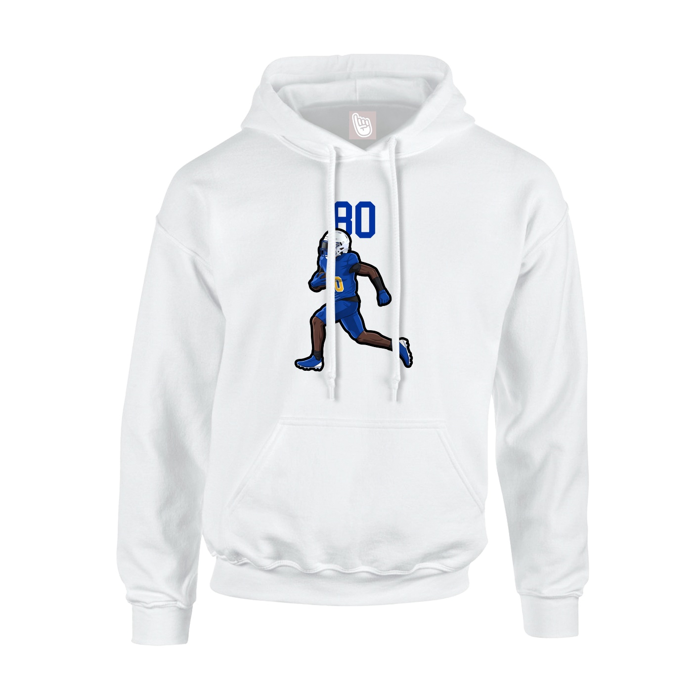 Youth Hoodie — Number Top in White