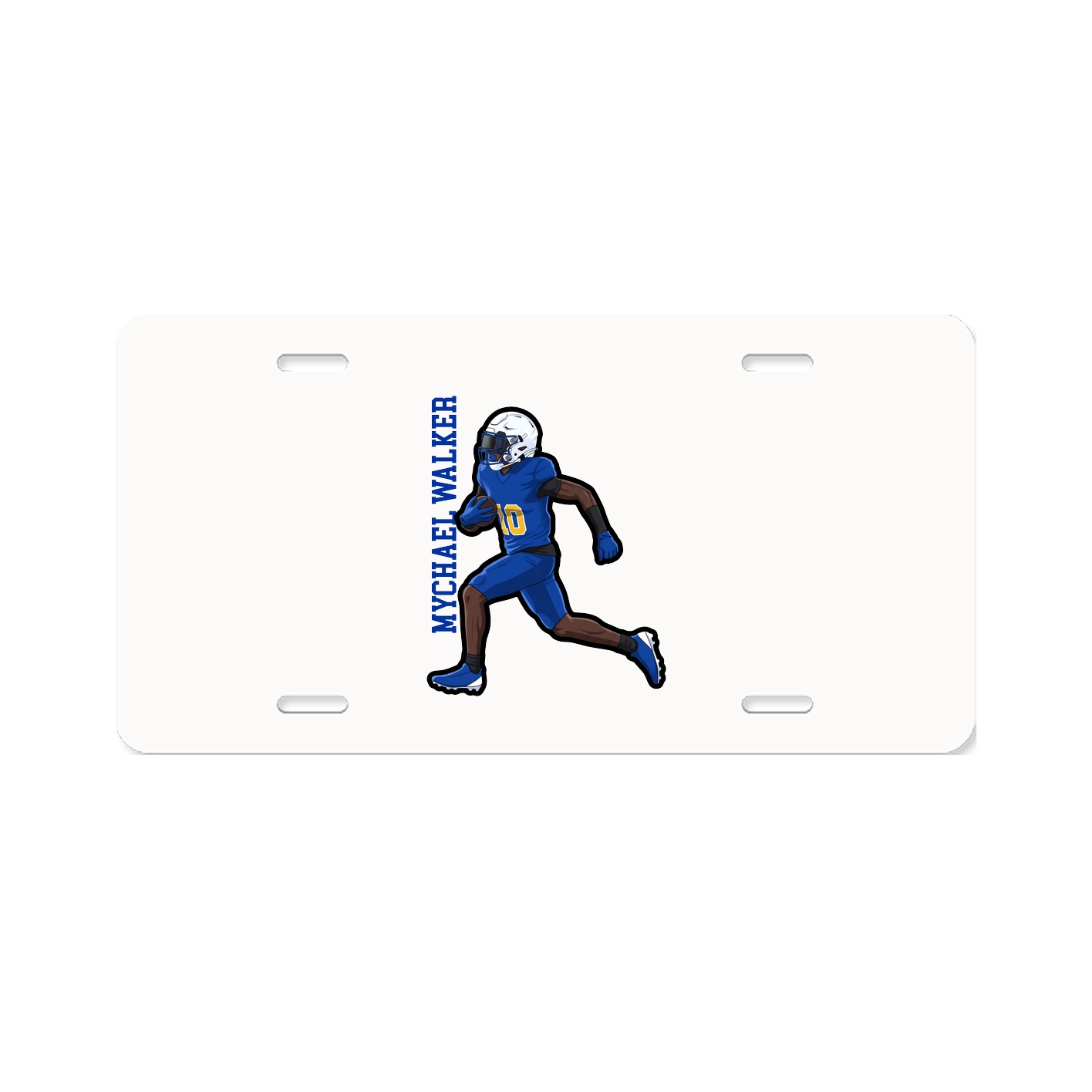 License Plate — Name Vertical in Classic