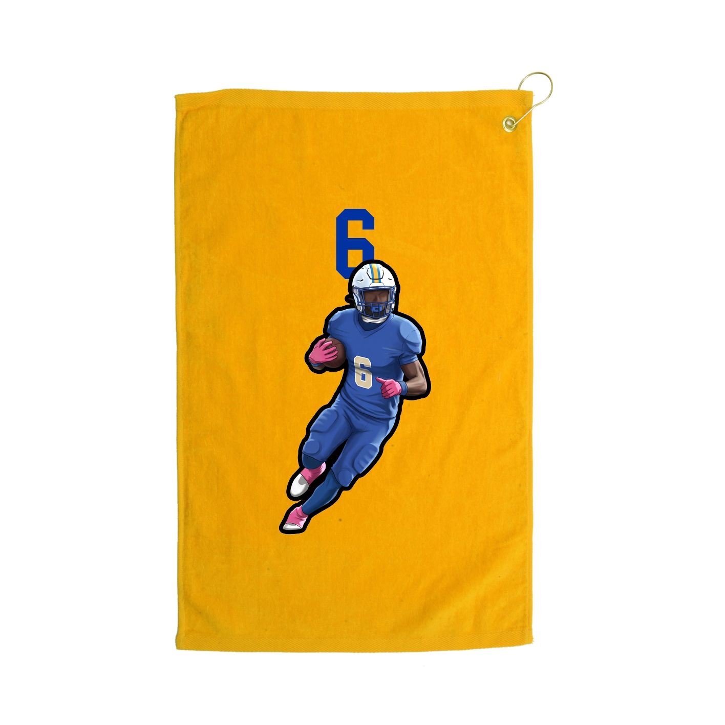 Golf Towel — Number Top in Gold