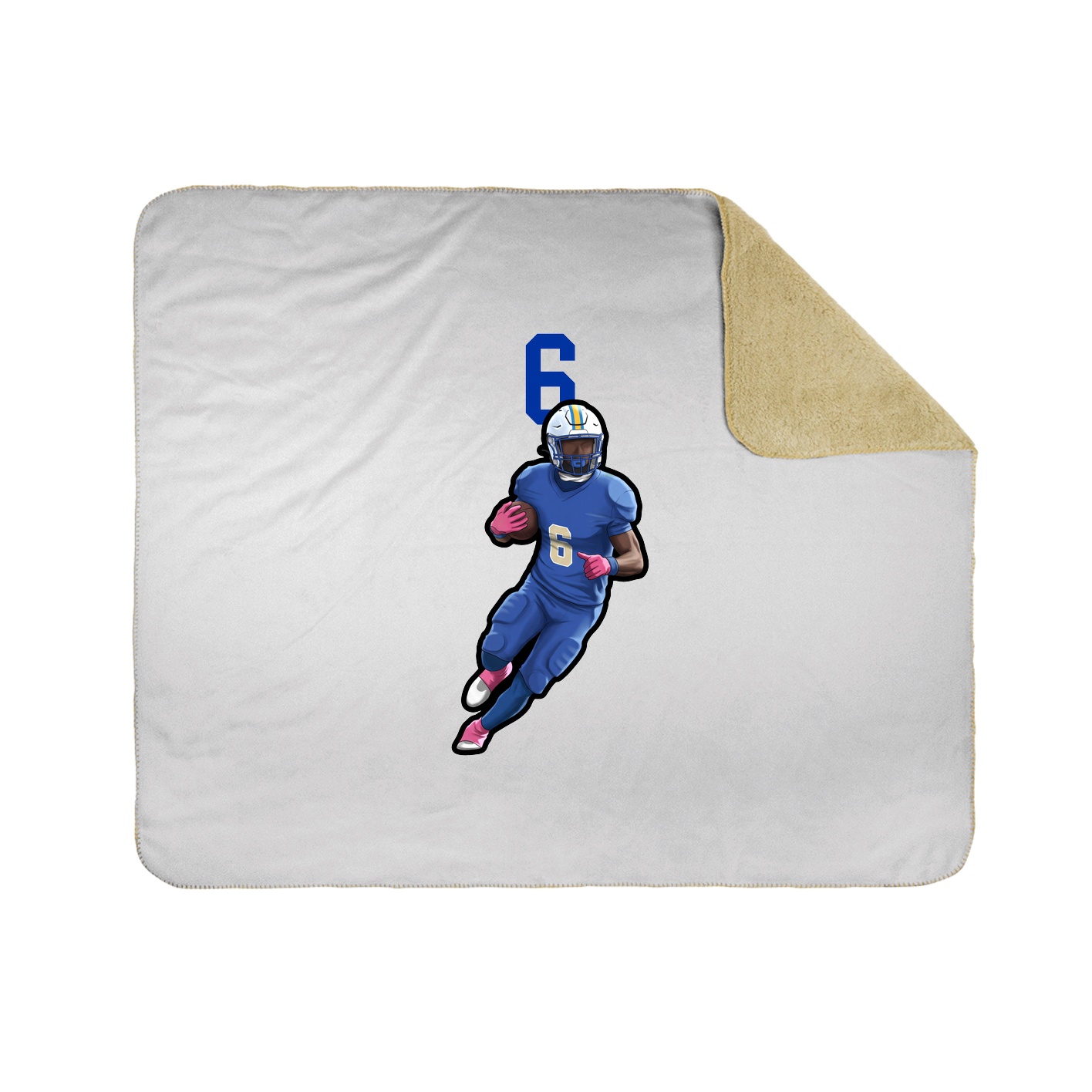 Throw Blanket — Number Top in White