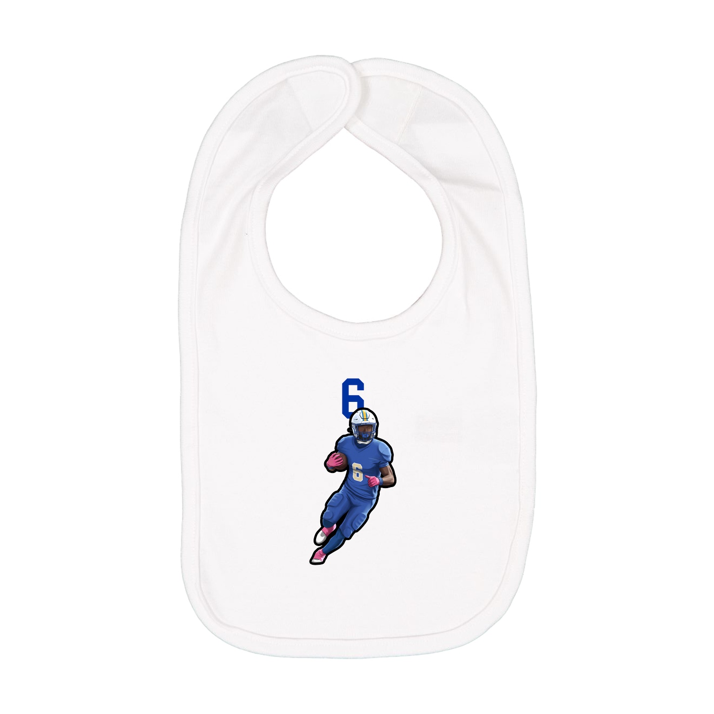 Infant Bib — Number Top in White