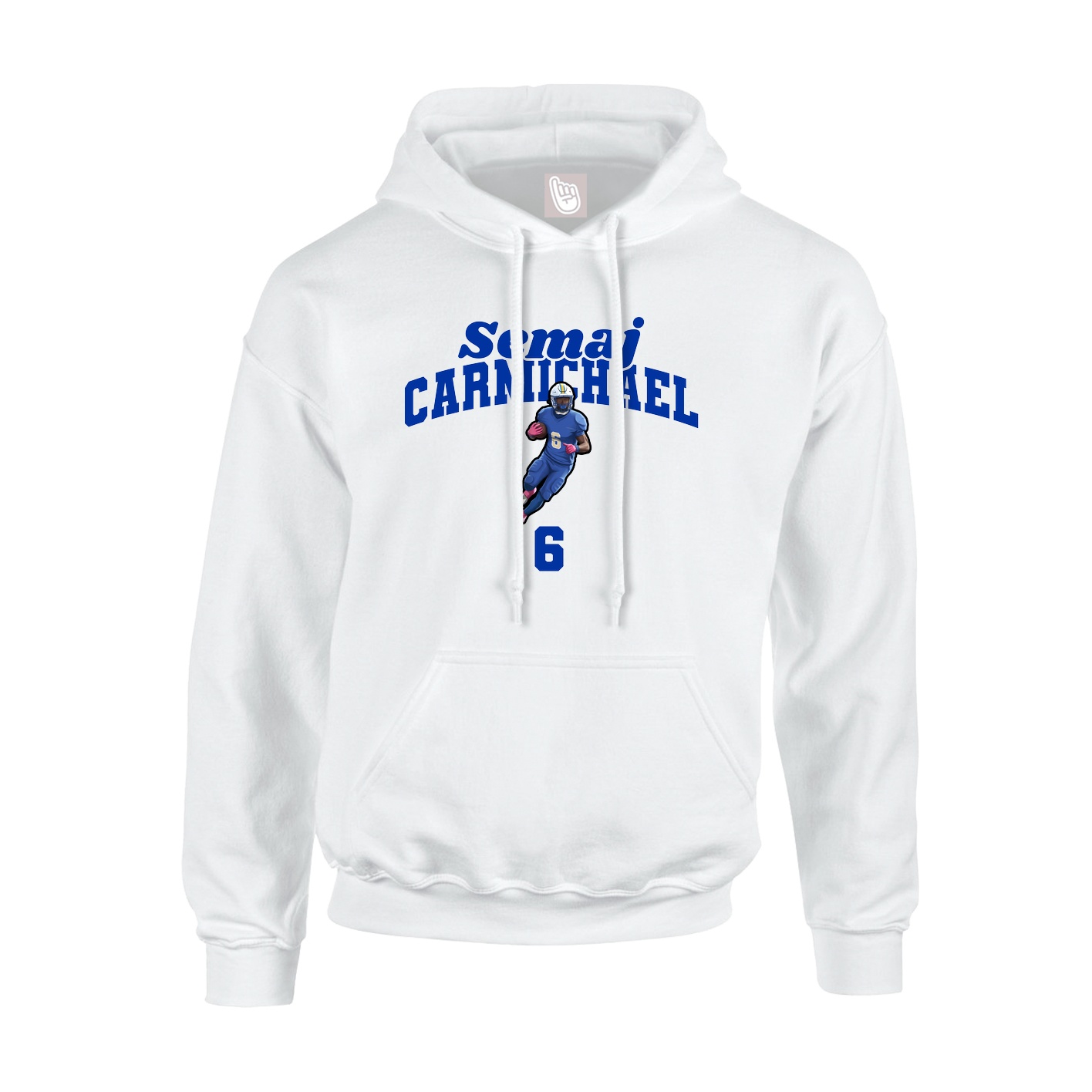 Youth Hoodie — Signature Arch in White