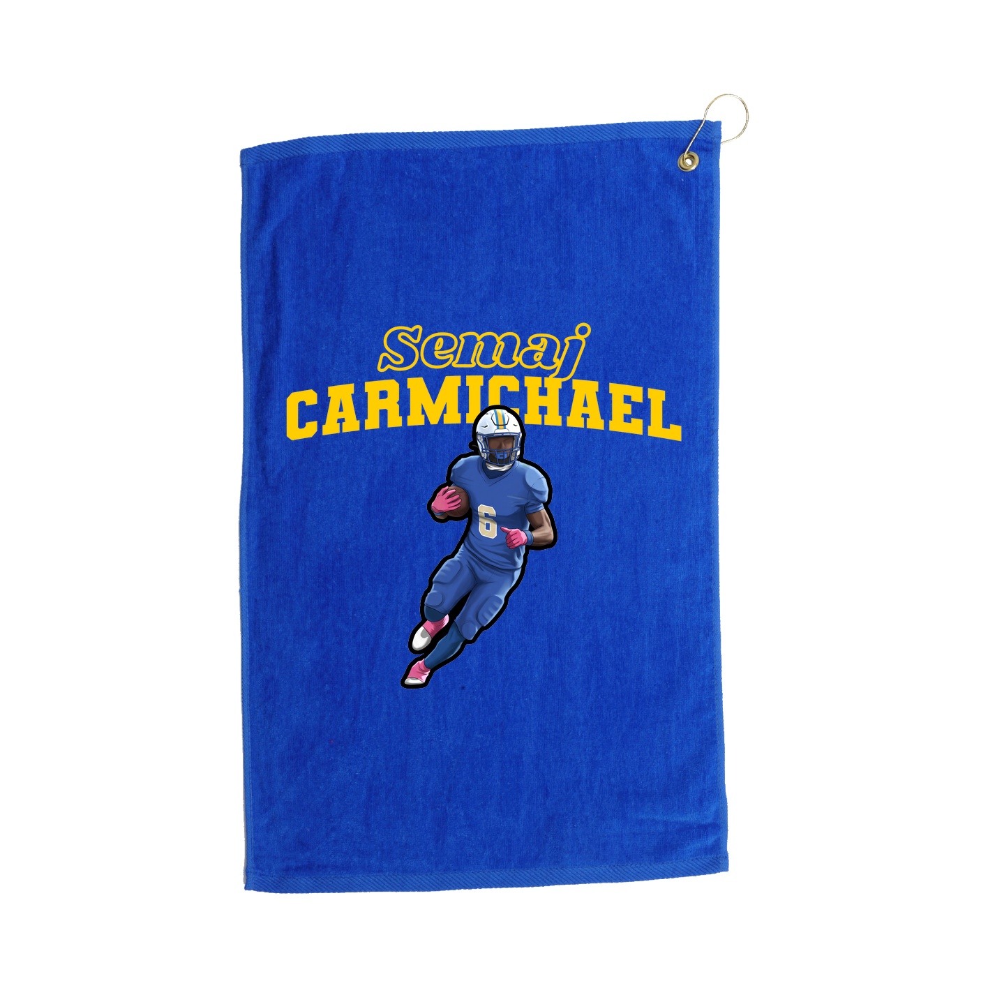 Golf Towel — Name Arch in Royal