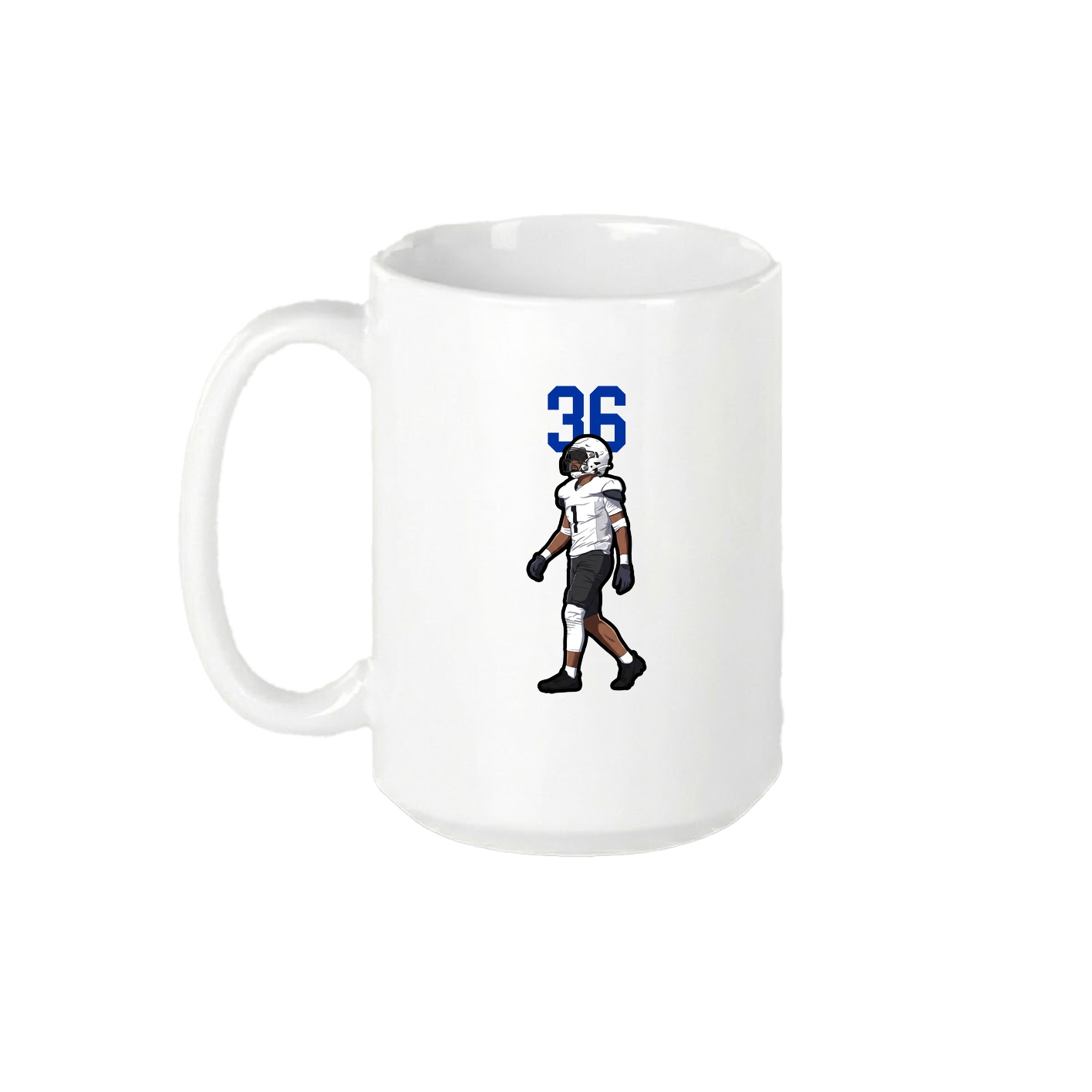 15oz Coffee Mug — Number Top in White