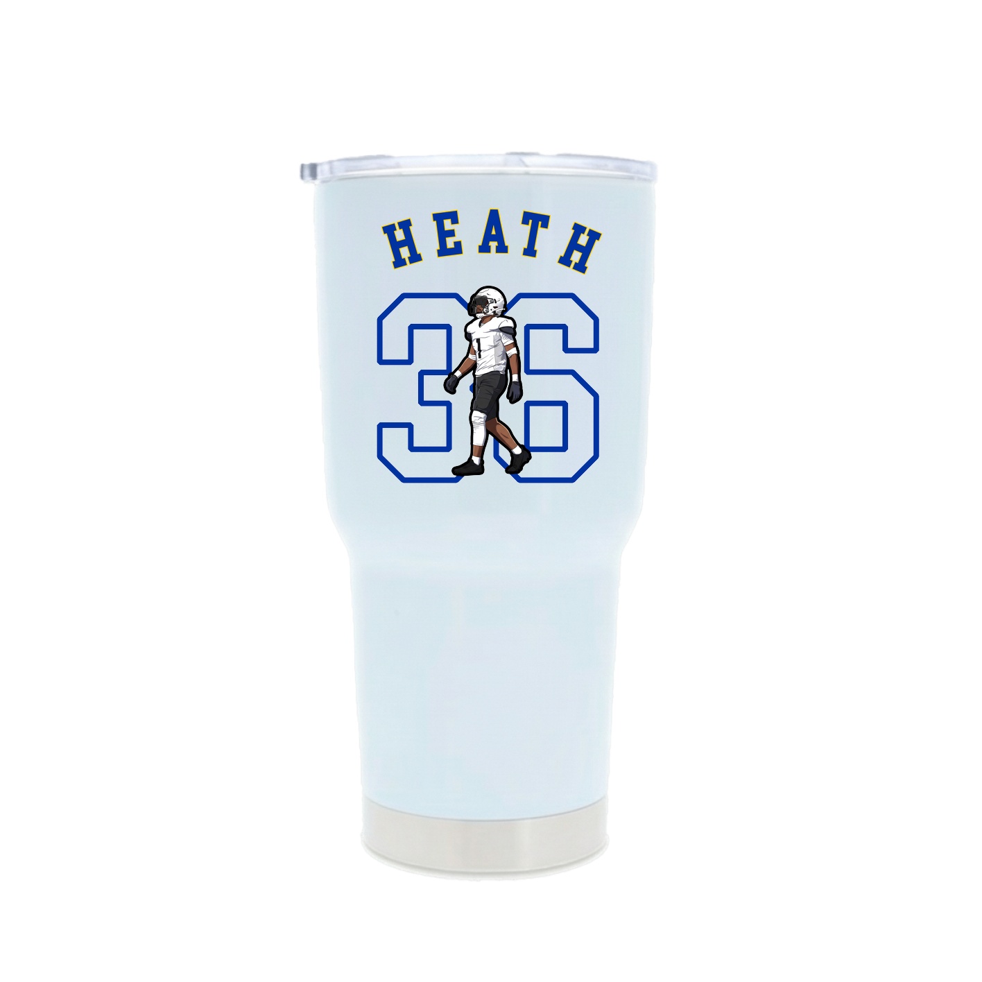 30oz Stainless Steel Tumbler — Shirsey Arch in White