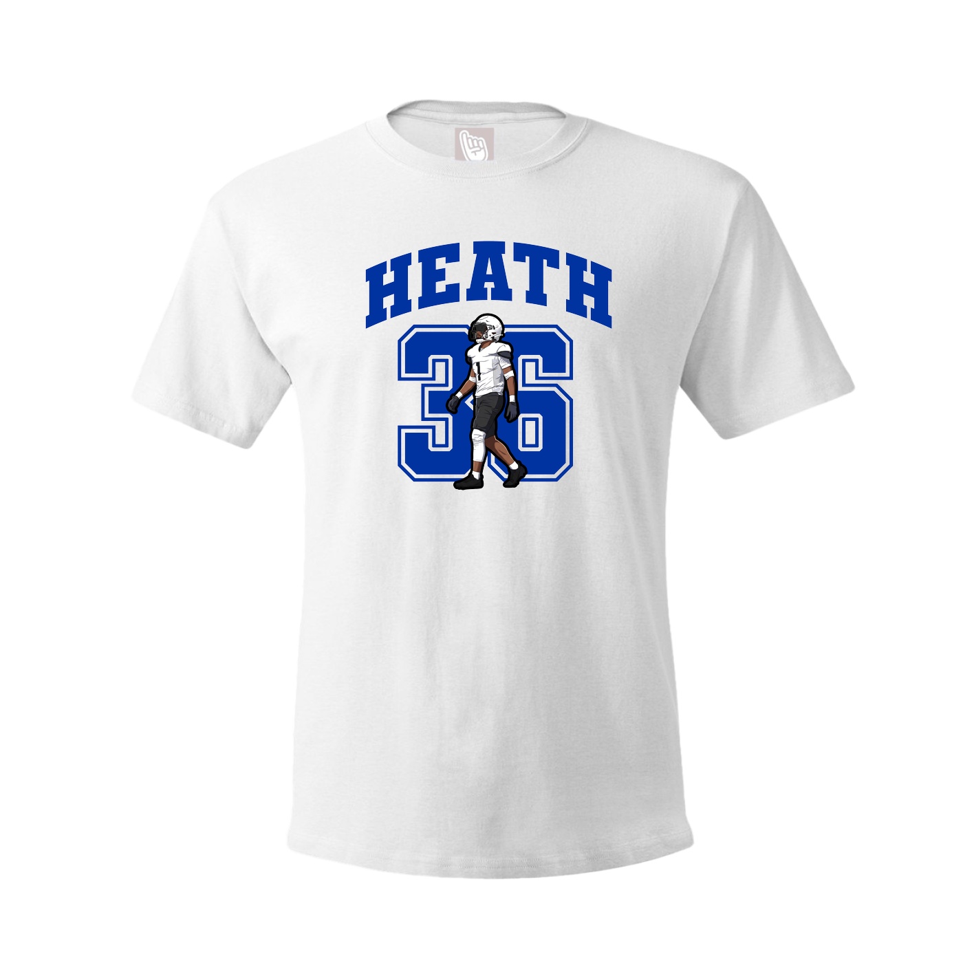Youth Tee — Number in White
