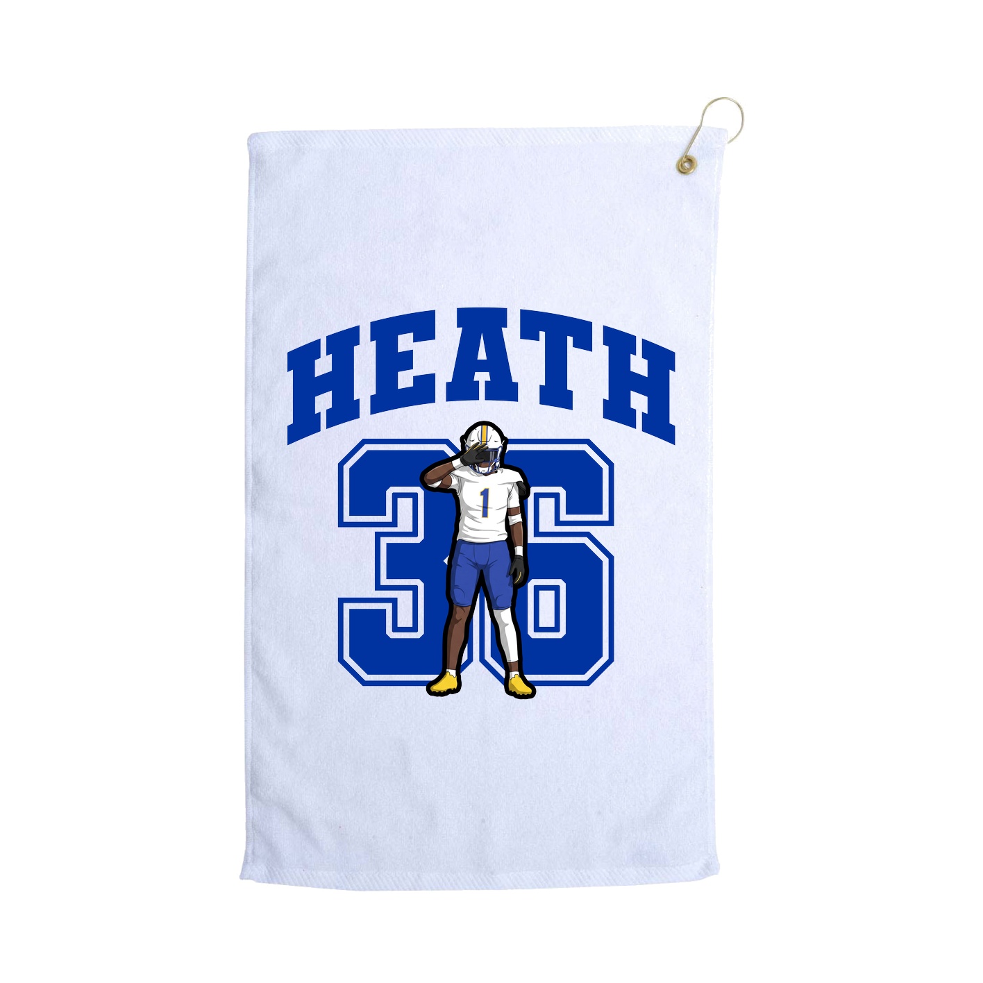 Golf Towel — Number in White