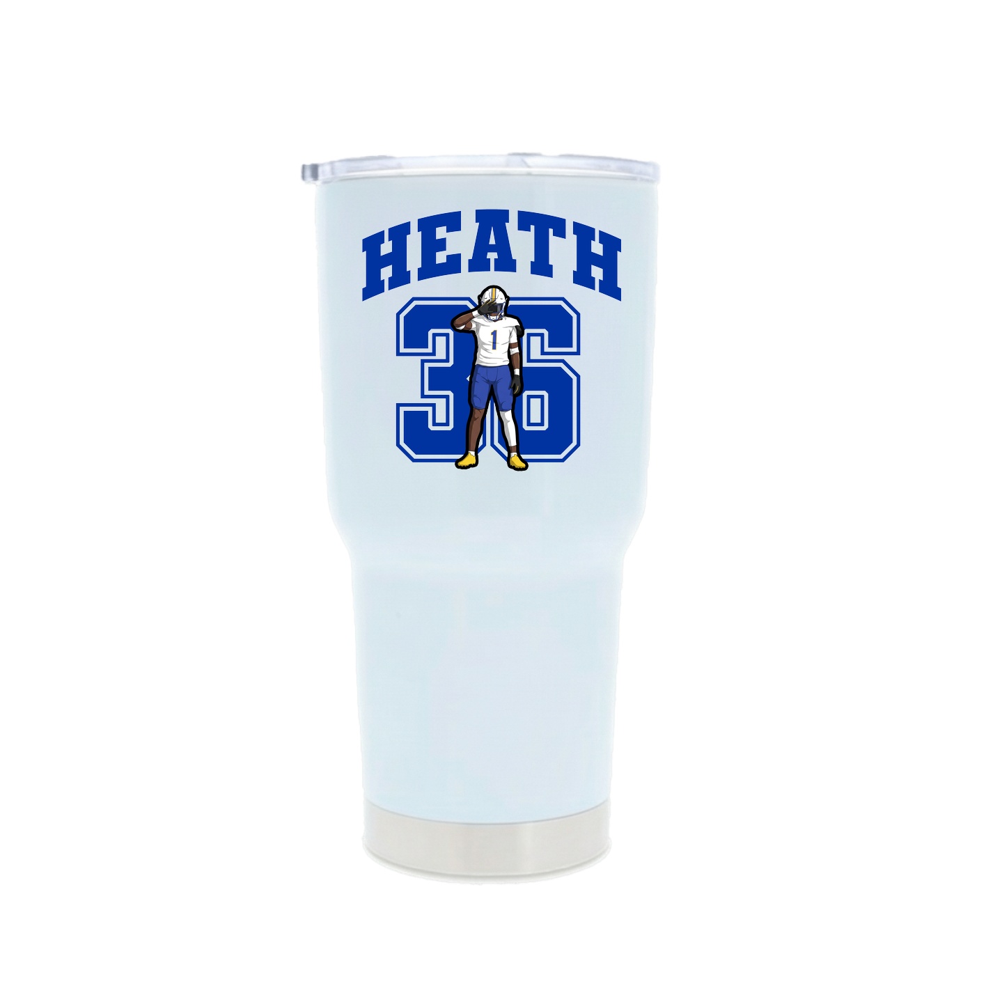 30oz Stainless Steel Tumbler — Number in White