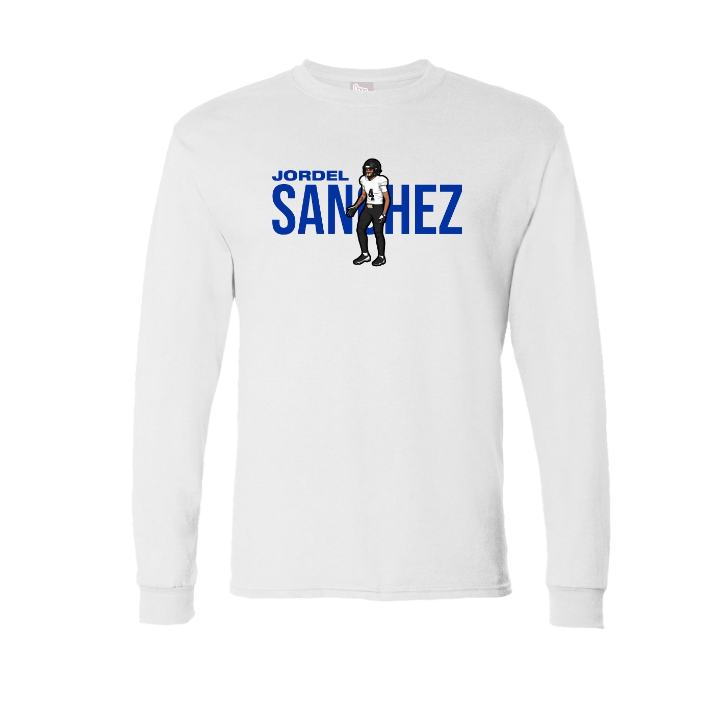 Long Sleeve Tee — Player Name in White