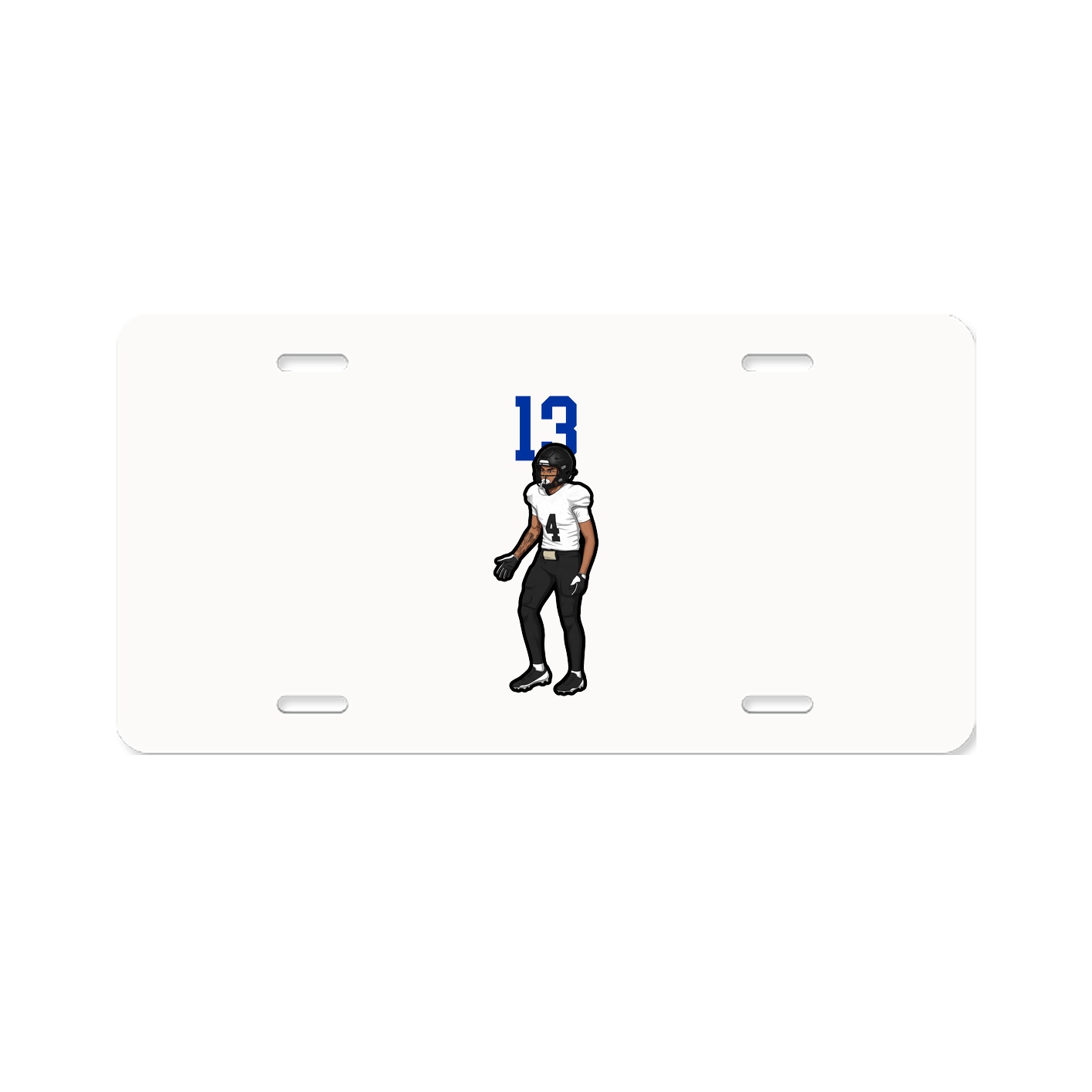 License Plate — Number Top in Classic