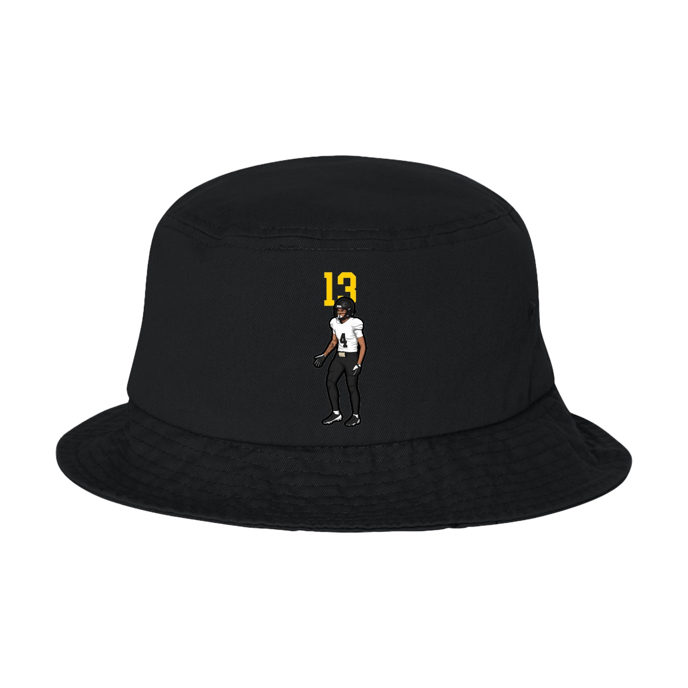 Bucket Cap — Number Top in Black