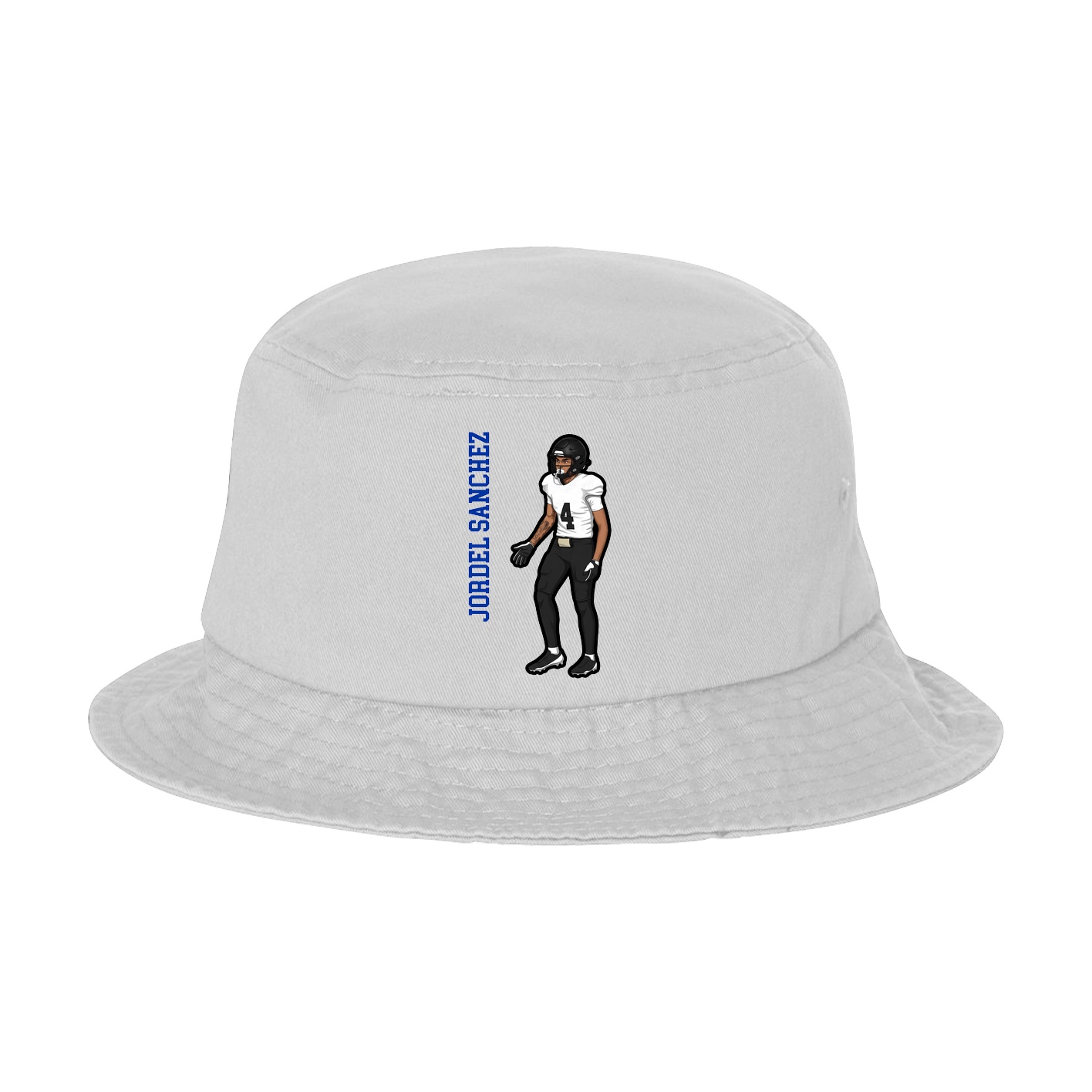 Bucket Cap — Name Vertical in White
