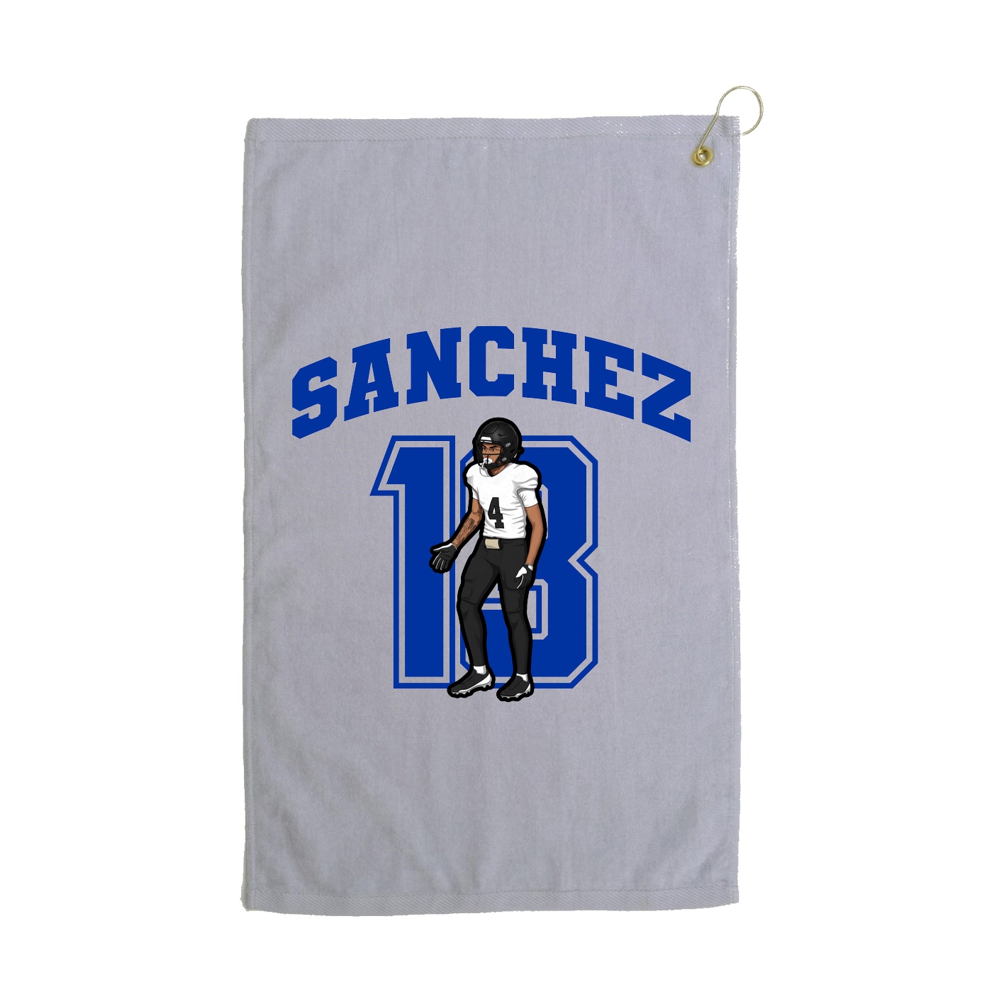 Golf Towel — Number in Grey