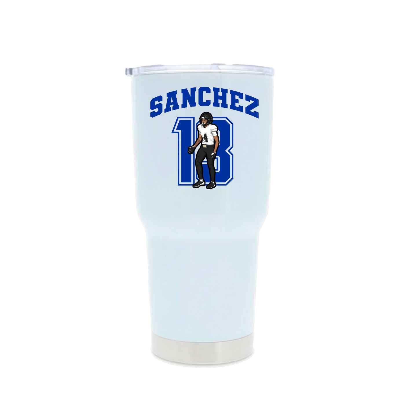 30oz Stainless Steel Tumbler — Number in White