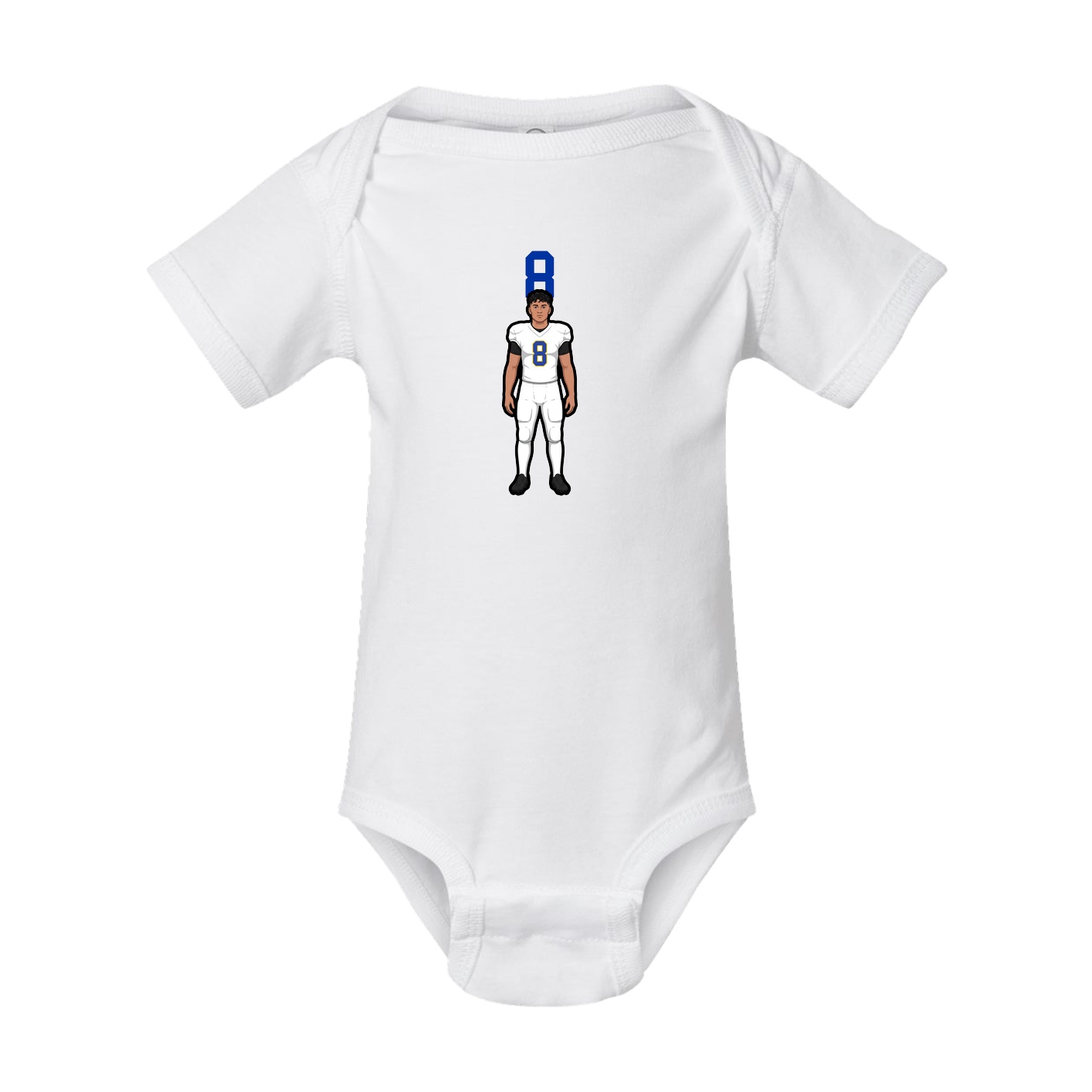 Baby Onesie — Number Top in White